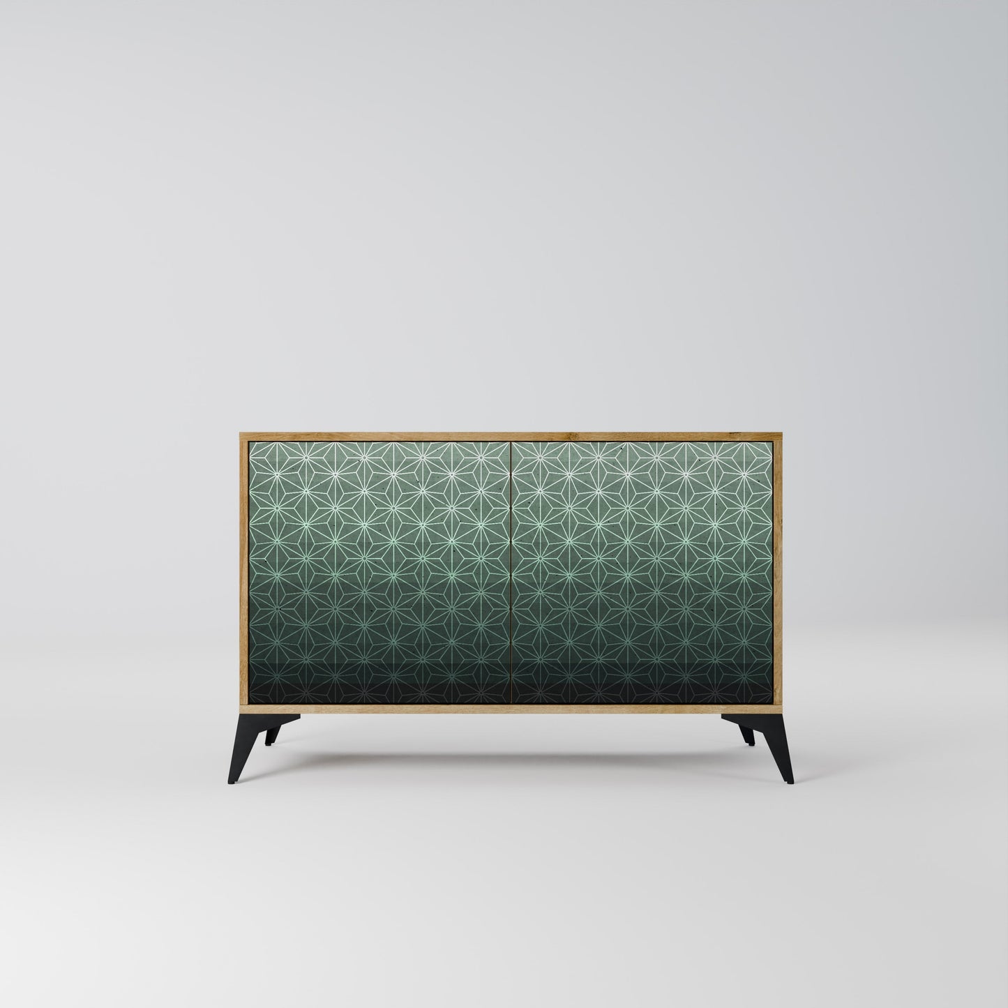 Credenza ORNAMENTAL GLIMMER a 2 ante in effetto rovere
