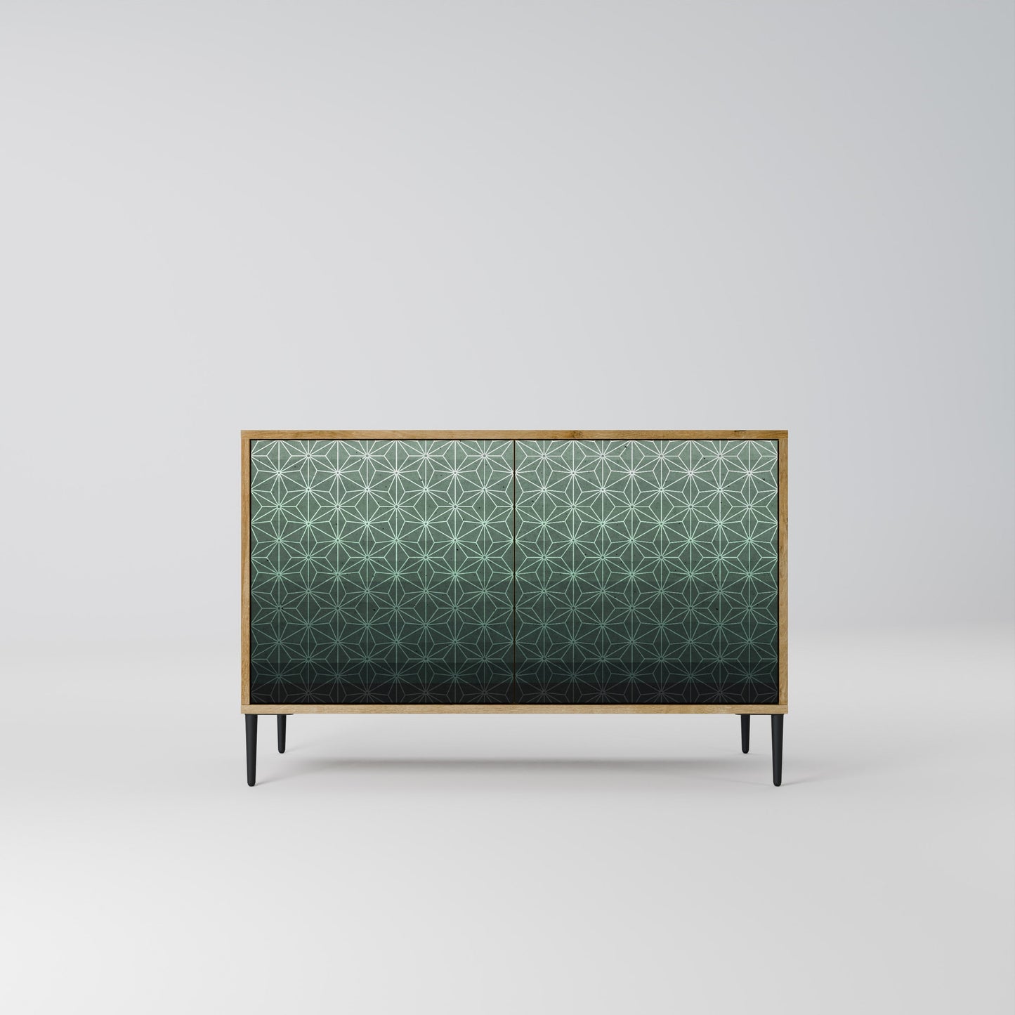 Credenza ORNAMENTAL GLIMMER a 2 ante in effetto rovere