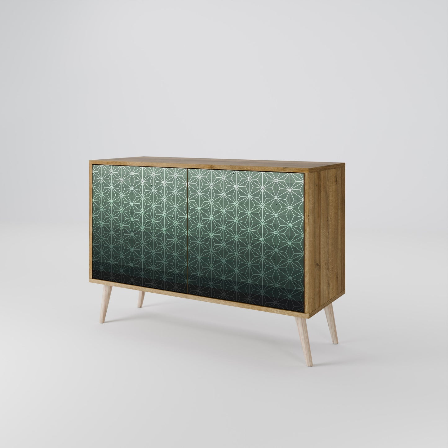 Credenza ORNAMENTAL GLIMMER a 2 ante in effetto rovere