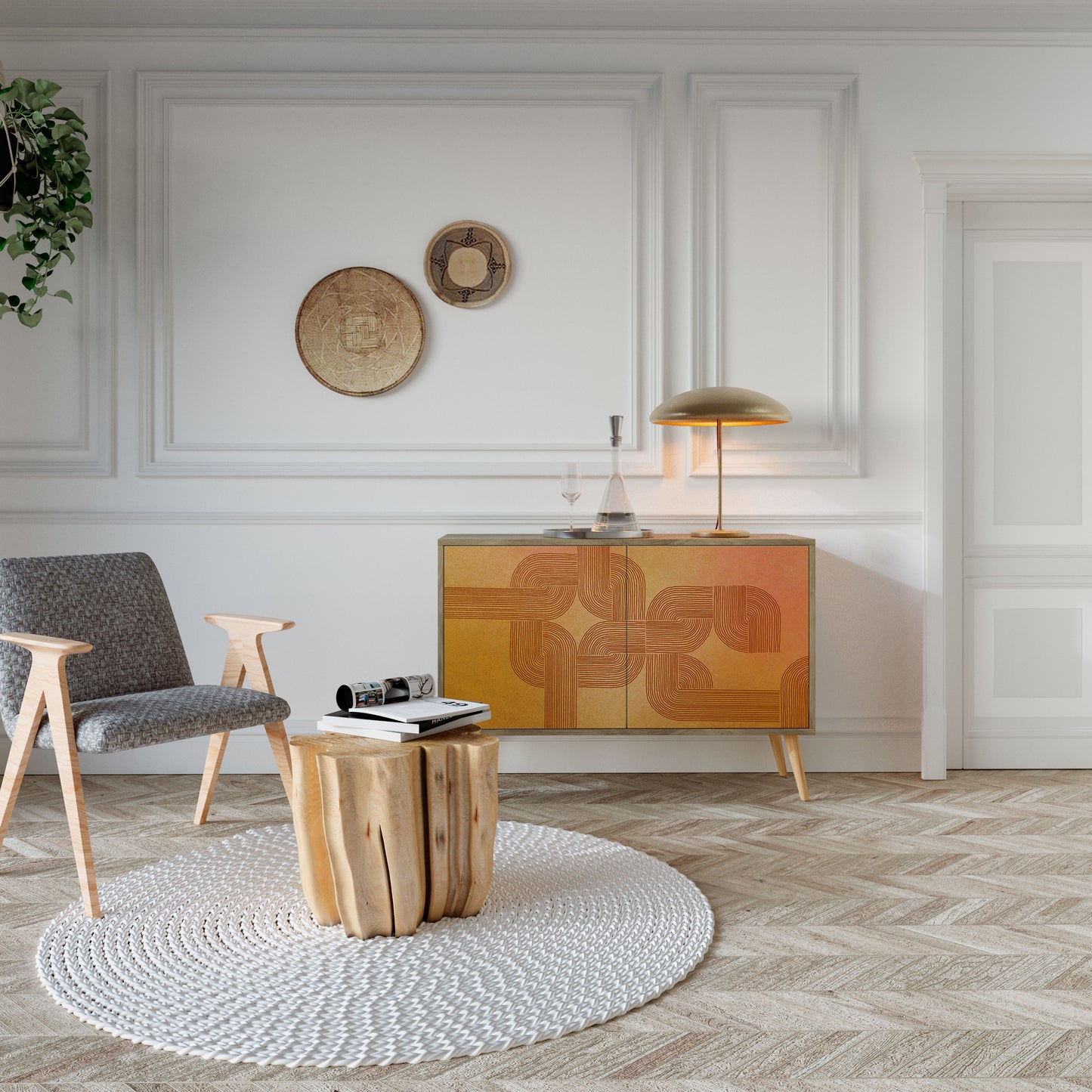 Credenza a 2 ante effetto rovere STRENGTHENING RELATION