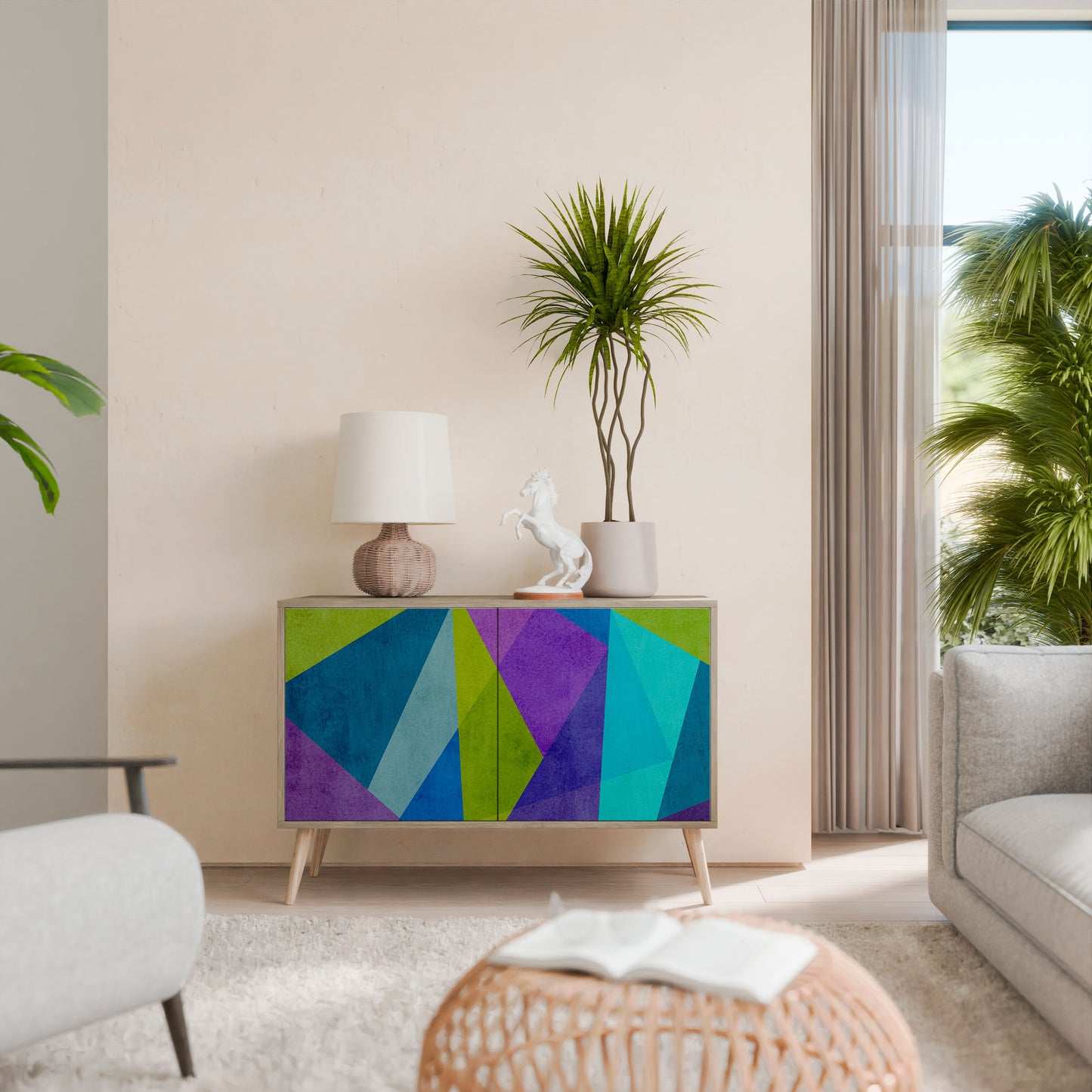Credenza COLD SHOWCASE a 2 ante in effetto rovere