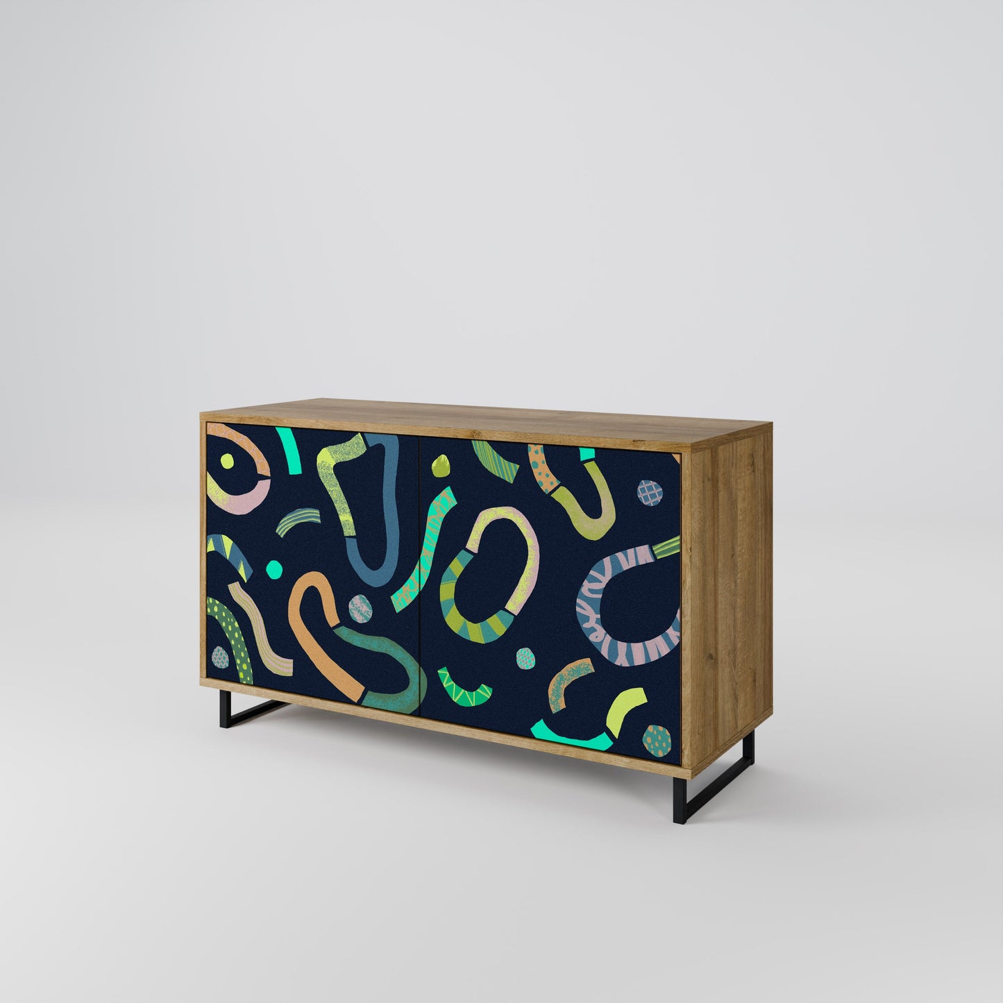 CONTRAST DANCE 2-Door Sideboard in Oak Effect
