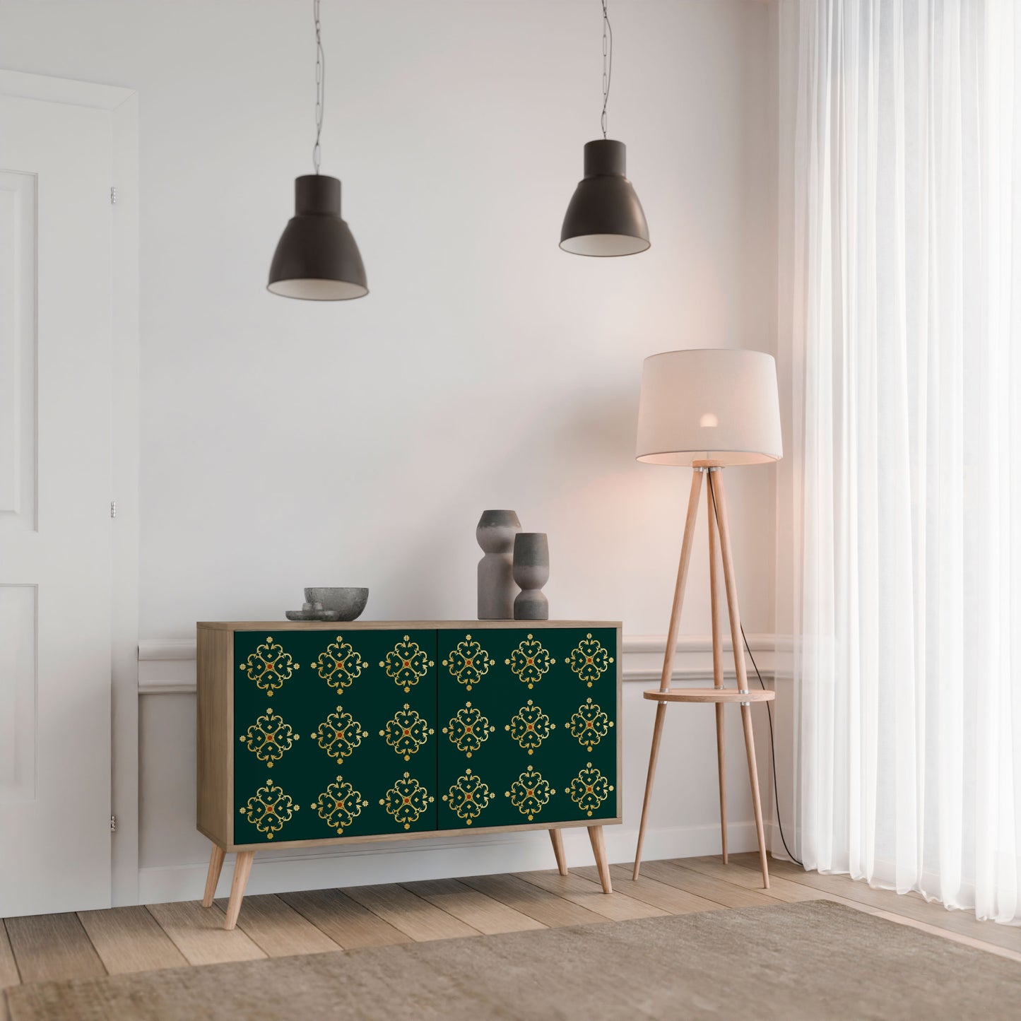 Credenza a 2 ante ROYAL MEDALLION in effetto rovere