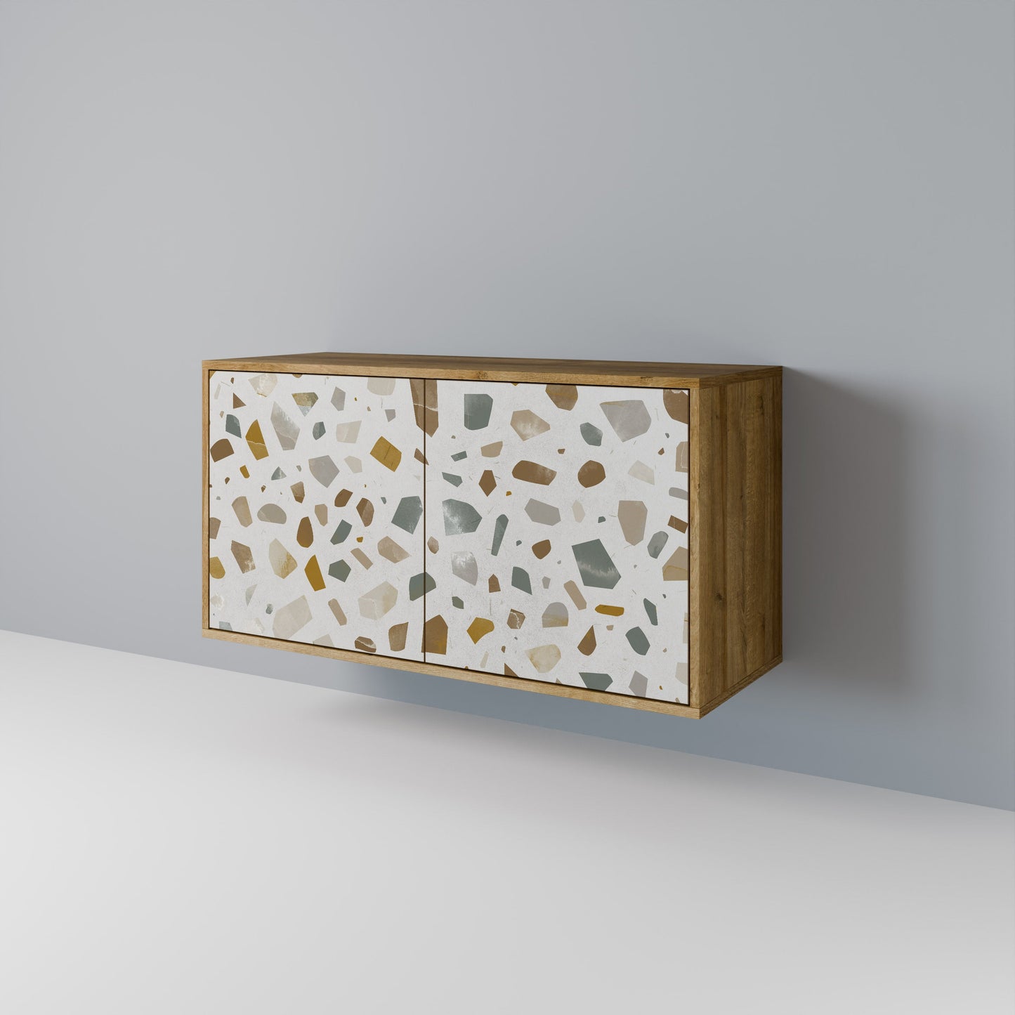 PIECES OF TOMORROW Credenza a 2 ante in effetto rovere