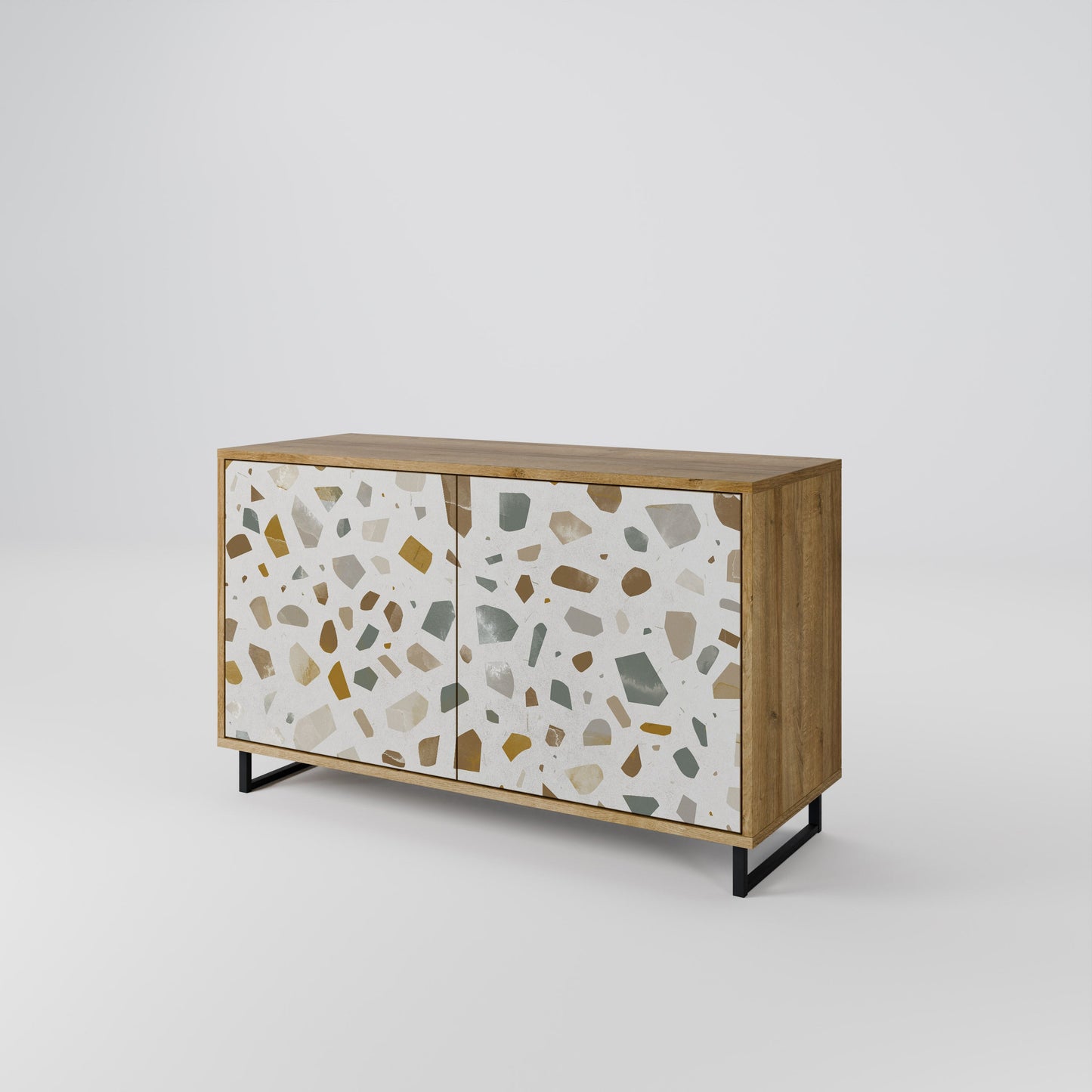 PIECES OF TOMORROW Credenza a 2 ante in effetto rovere