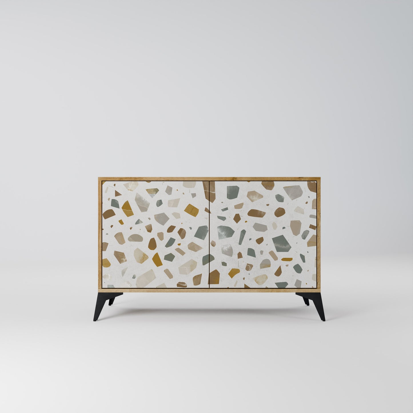PIECES OF TOMORROW Credenza a 2 ante in effetto rovere