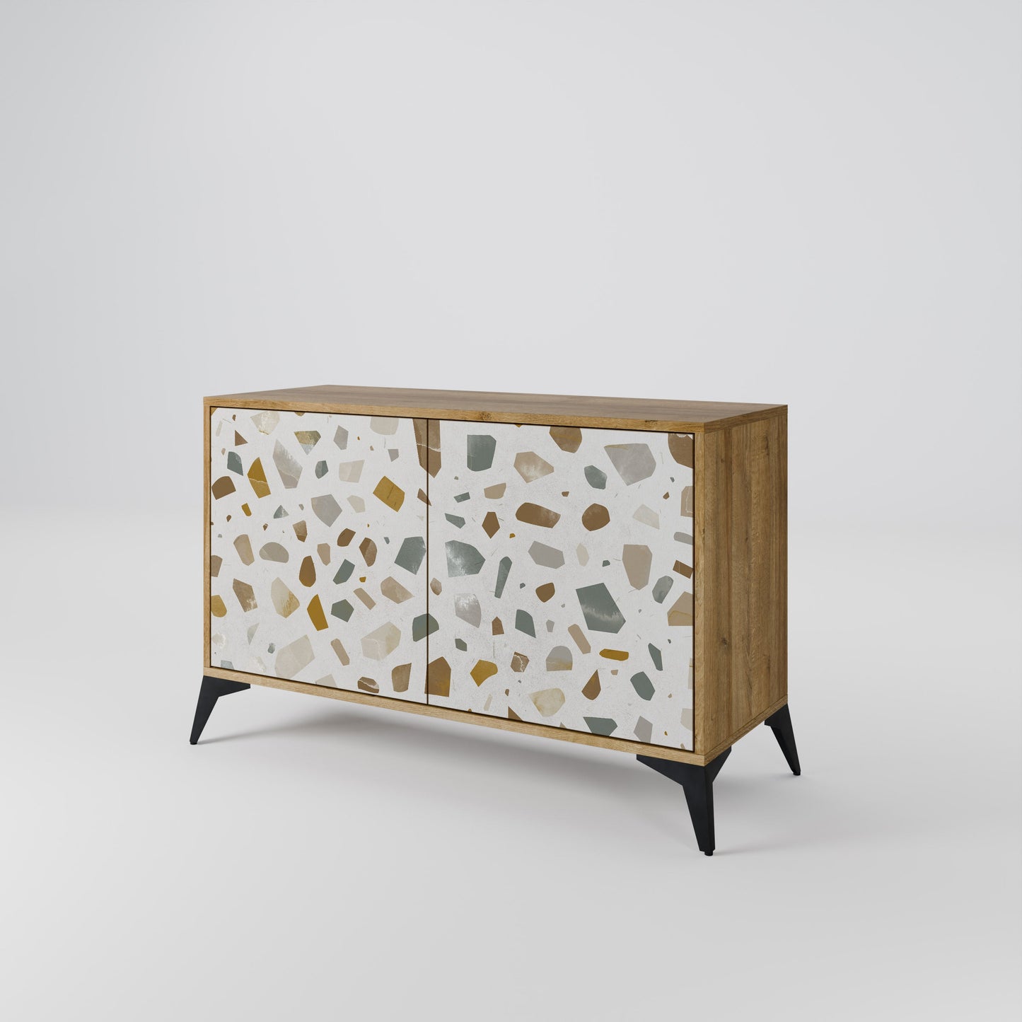 PIECES OF TOMORROW Credenza a 2 ante in effetto rovere