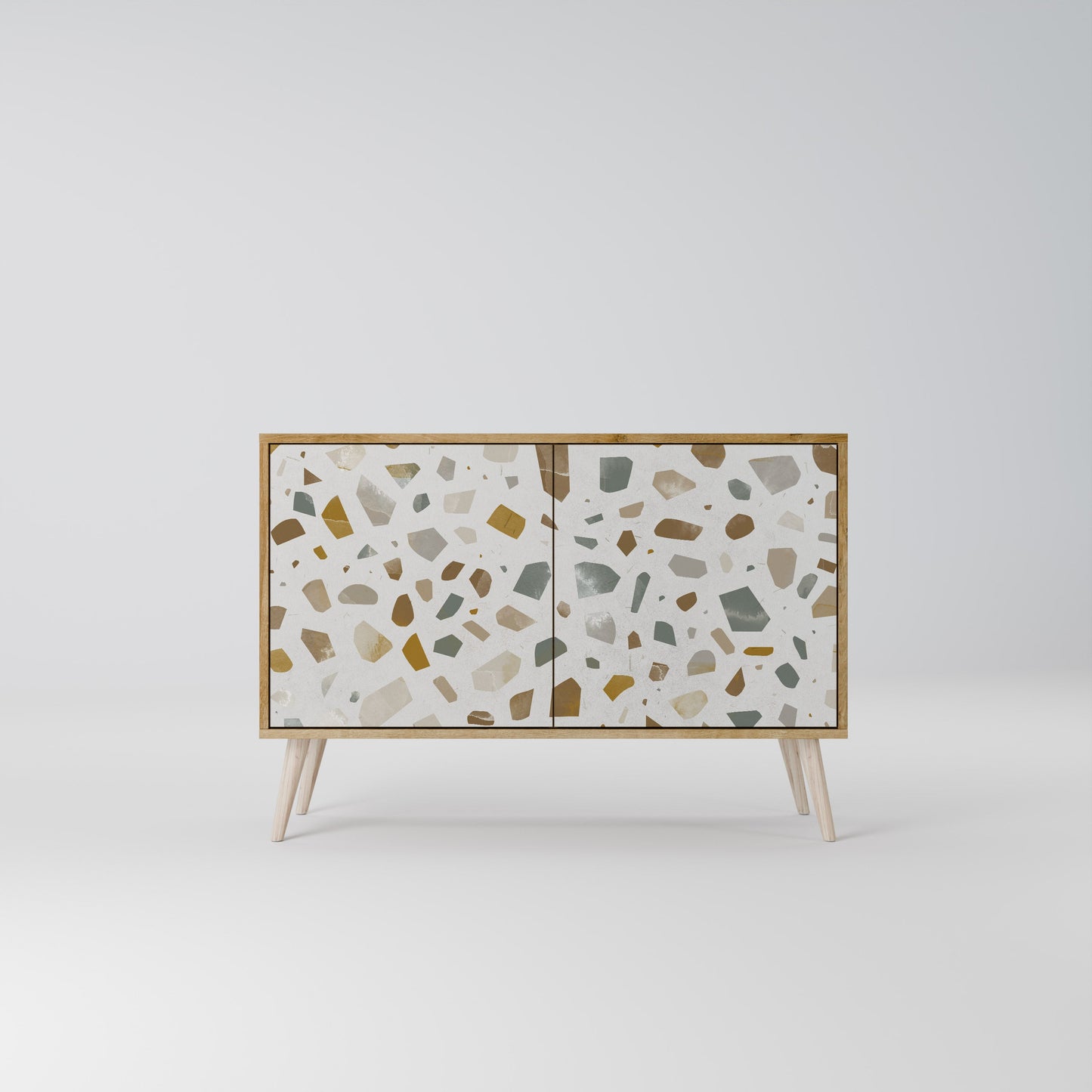 PIECES OF TOMORROW Credenza a 2 ante in effetto rovere