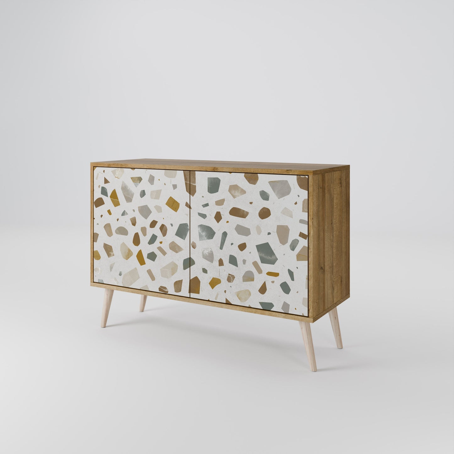 PIECES OF TOMORROW Credenza a 2 ante in effetto rovere