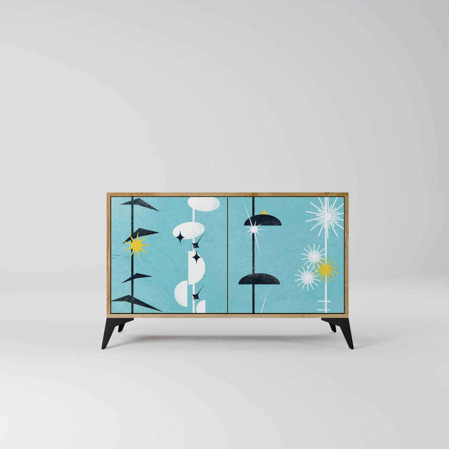 Credenza a 2 ante effetto rovere PATHS TO HAPPINESS