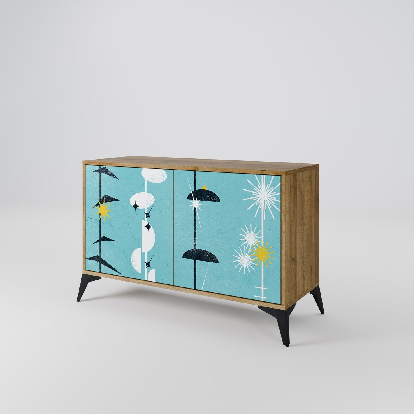 Credenza a 2 ante effetto rovere PATHS TO HAPPINESS