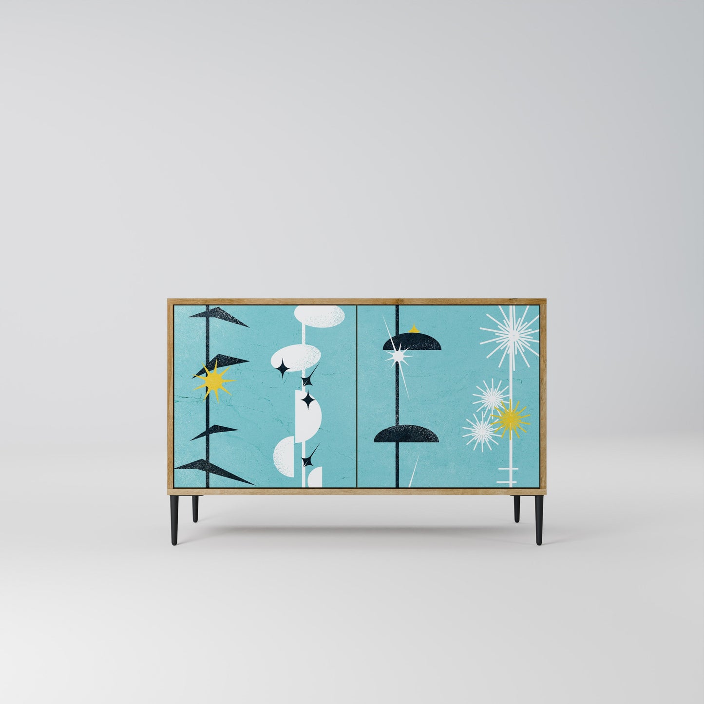 Credenza a 2 ante effetto rovere PATHS TO HAPPINESS