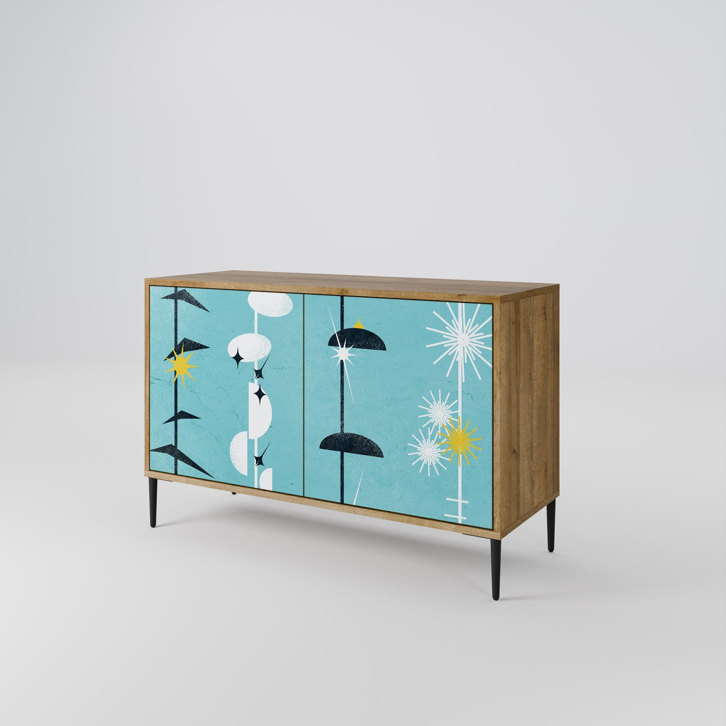 Credenza a 2 ante effetto rovere PATHS TO HAPPINESS
