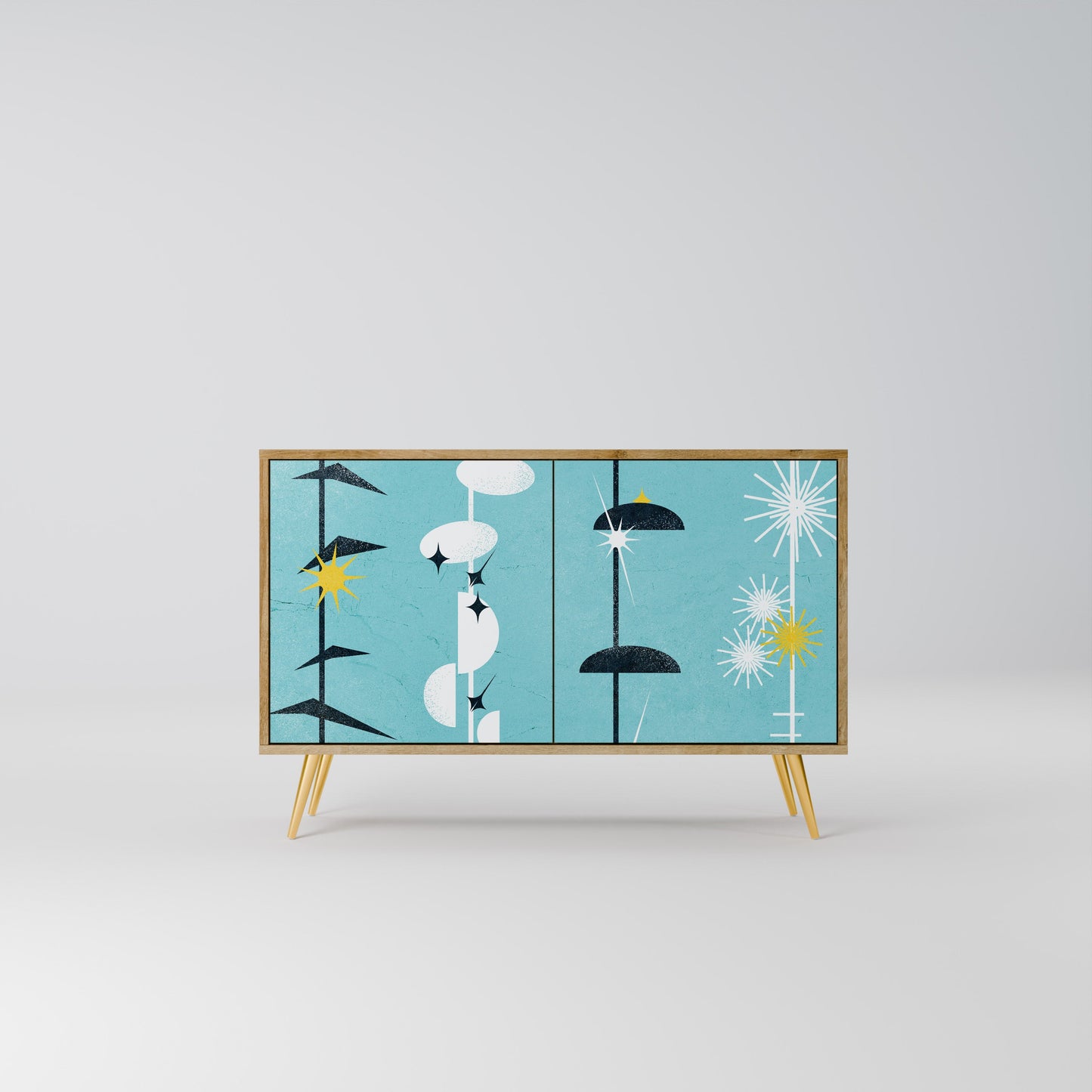 Credenza a 2 ante effetto rovere PATHS TO HAPPINESS