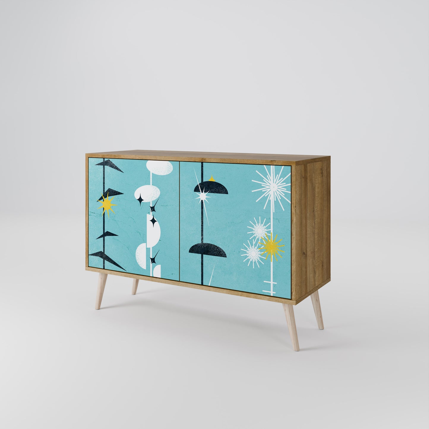 Credenza a 2 ante effetto rovere PATHS TO HAPPINESS