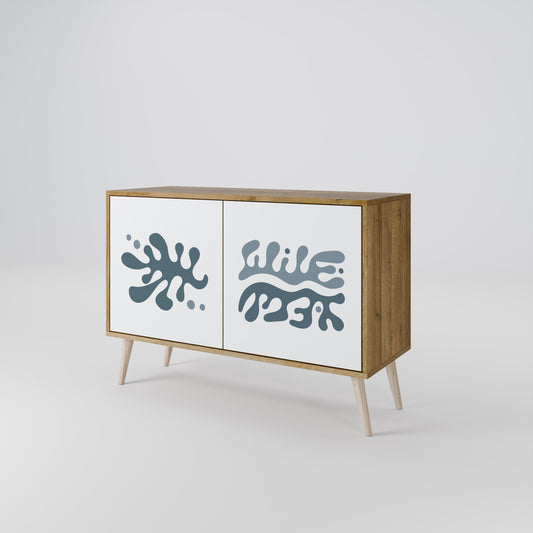 Credenza WONDERLAND VEGETATION a 2 ante in effetto rovere