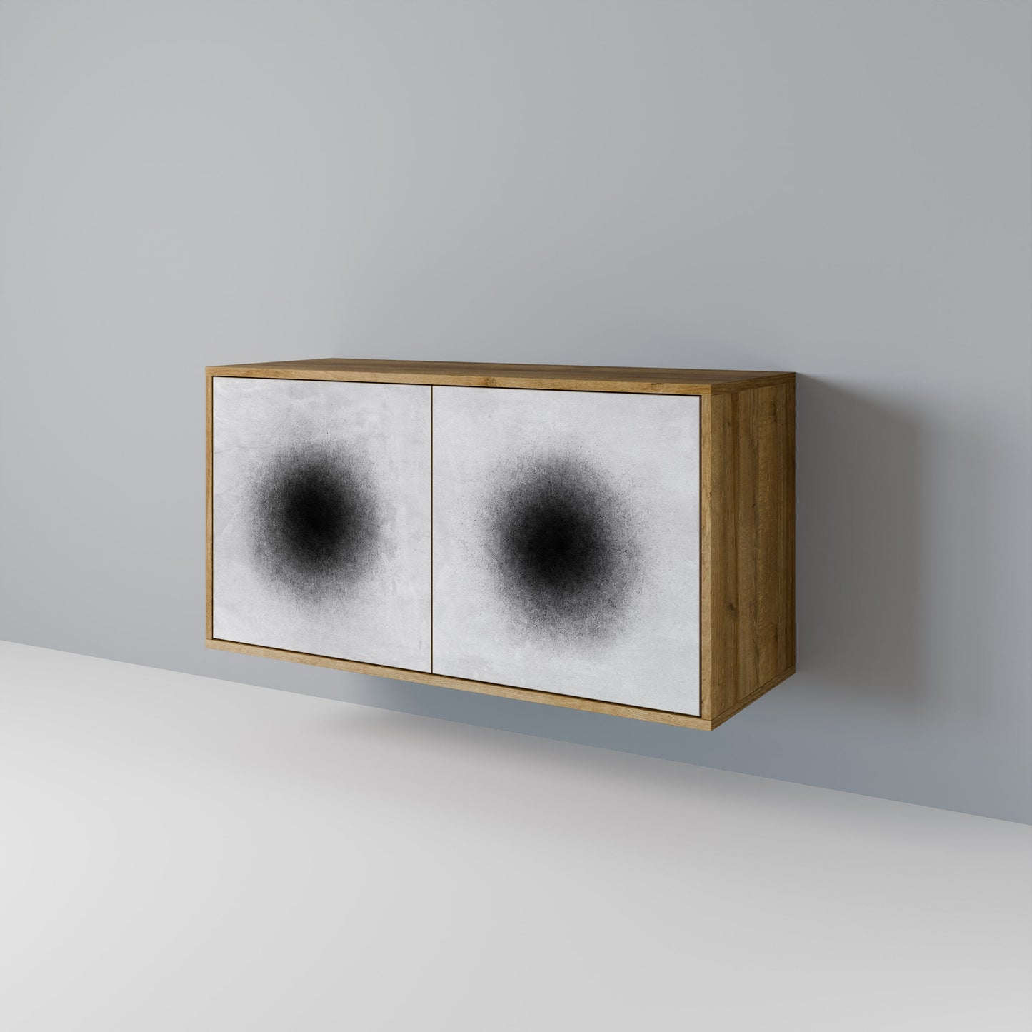 Credenza BLACK HOLE a 2 ante effetto rovere