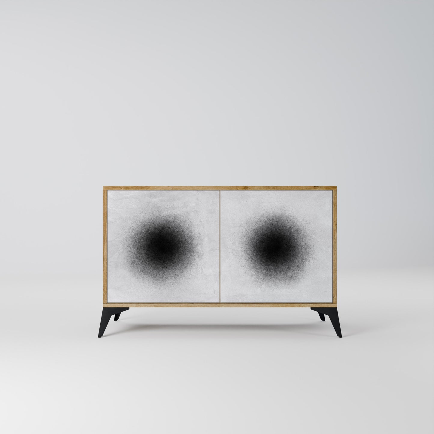 Credenza BLACK HOLE a 2 ante effetto rovere