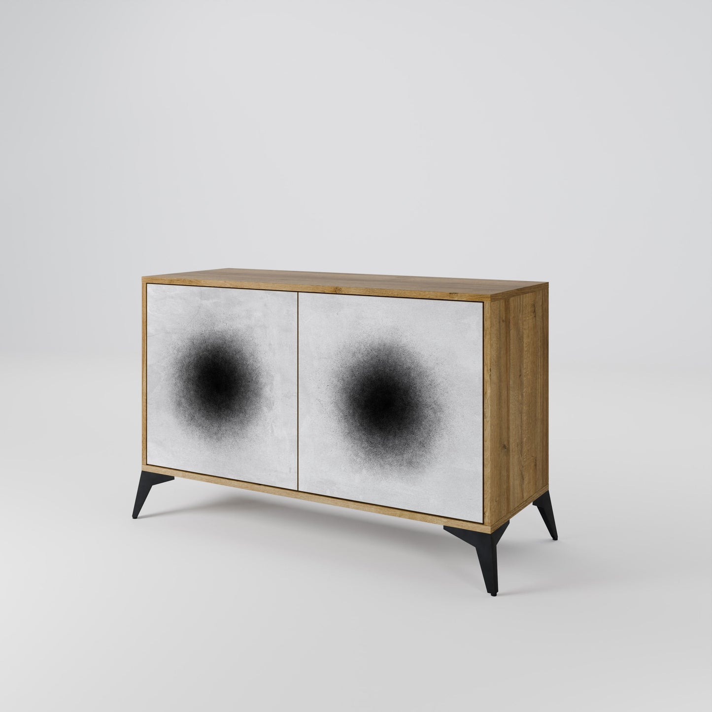 Credenza BLACK HOLE a 2 ante effetto rovere