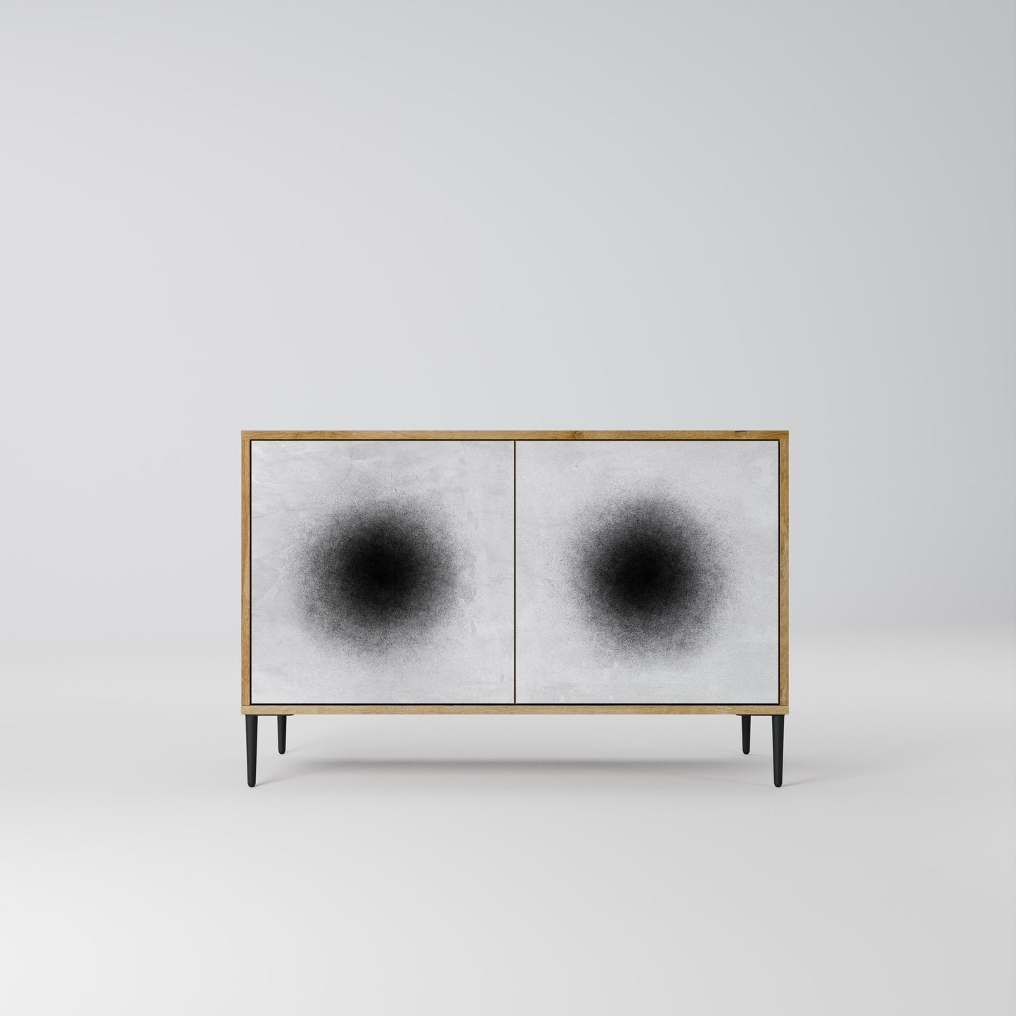 Credenza BLACK HOLE a 2 ante effetto rovere