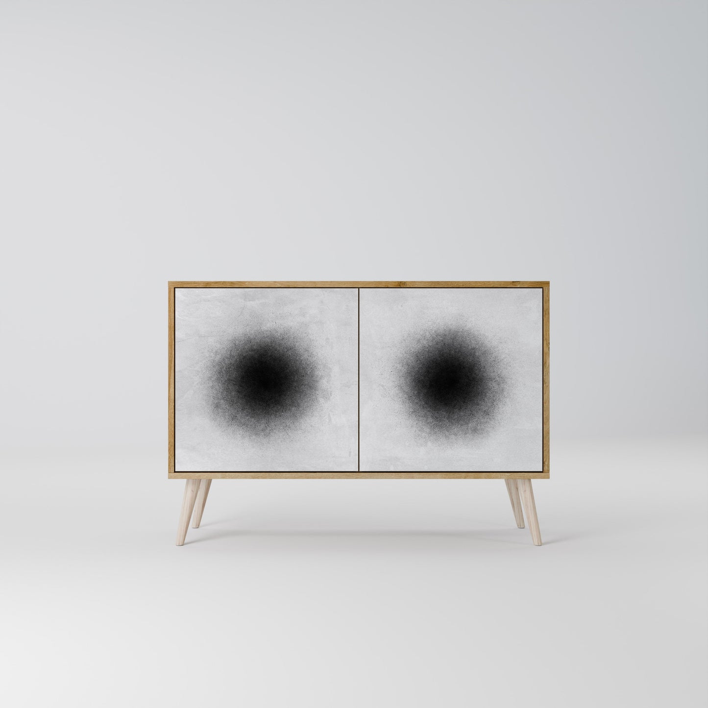 Credenza BLACK HOLE a 2 ante effetto rovere