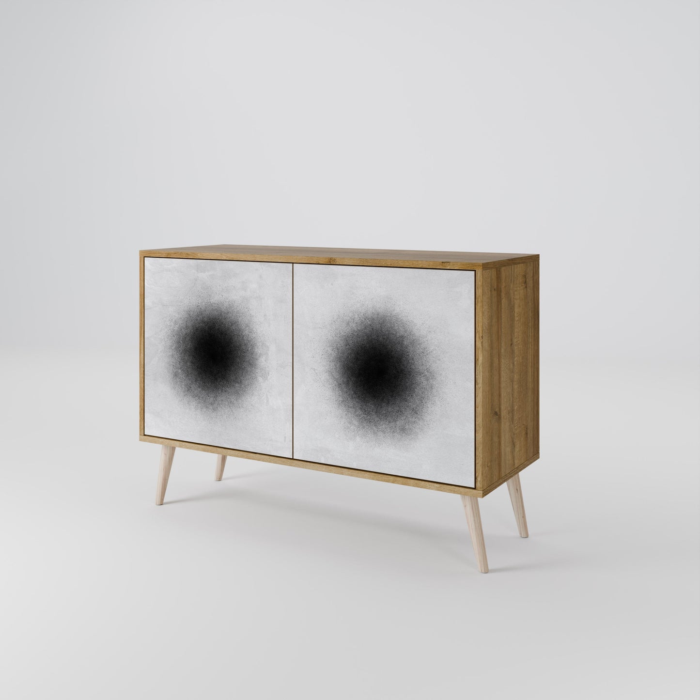 Credenza BLACK HOLE a 2 ante effetto rovere