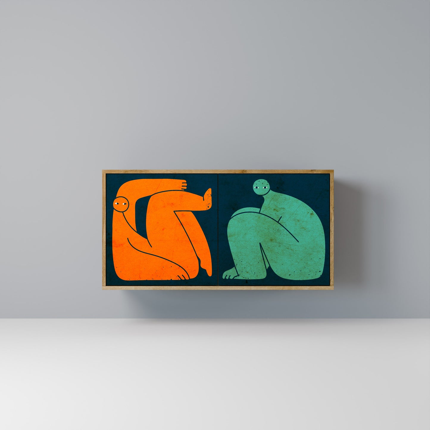 Credenza 2 ante INSIEME MA SEPARATAMENTE in effetto rovere