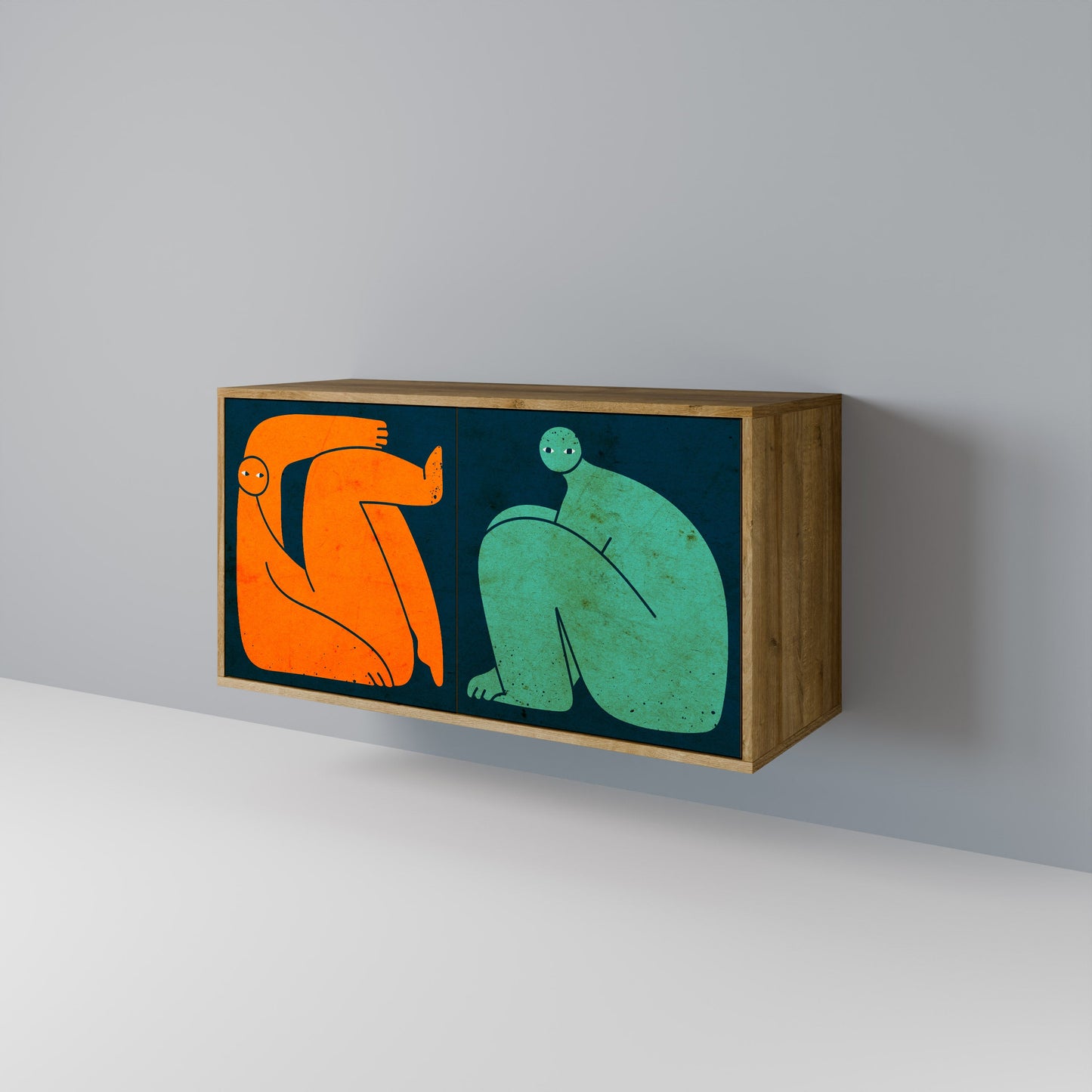 Credenza 2 ante INSIEME MA SEPARATAMENTE in effetto rovere