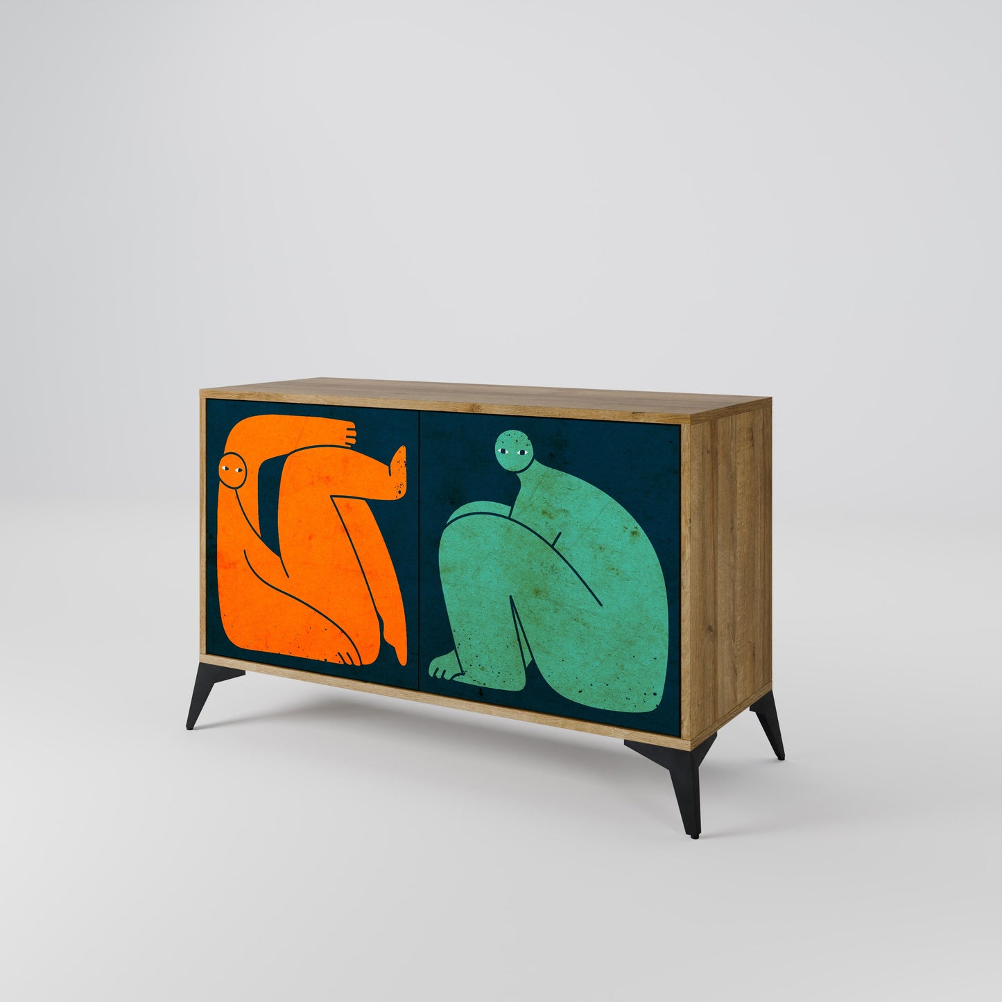 Credenza 2 ante INSIEME MA SEPARATAMENTE in effetto rovere
