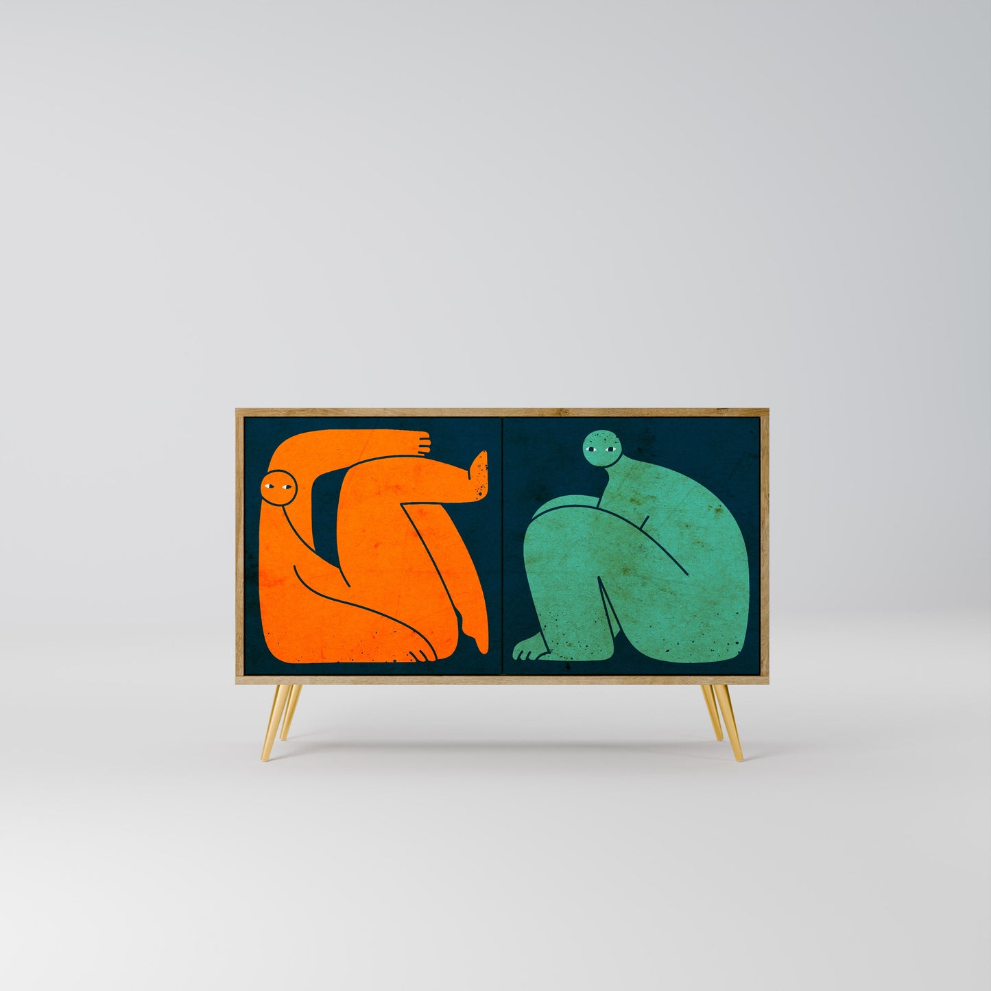 Credenza 2 ante INSIEME MA SEPARATAMENTE in effetto rovere