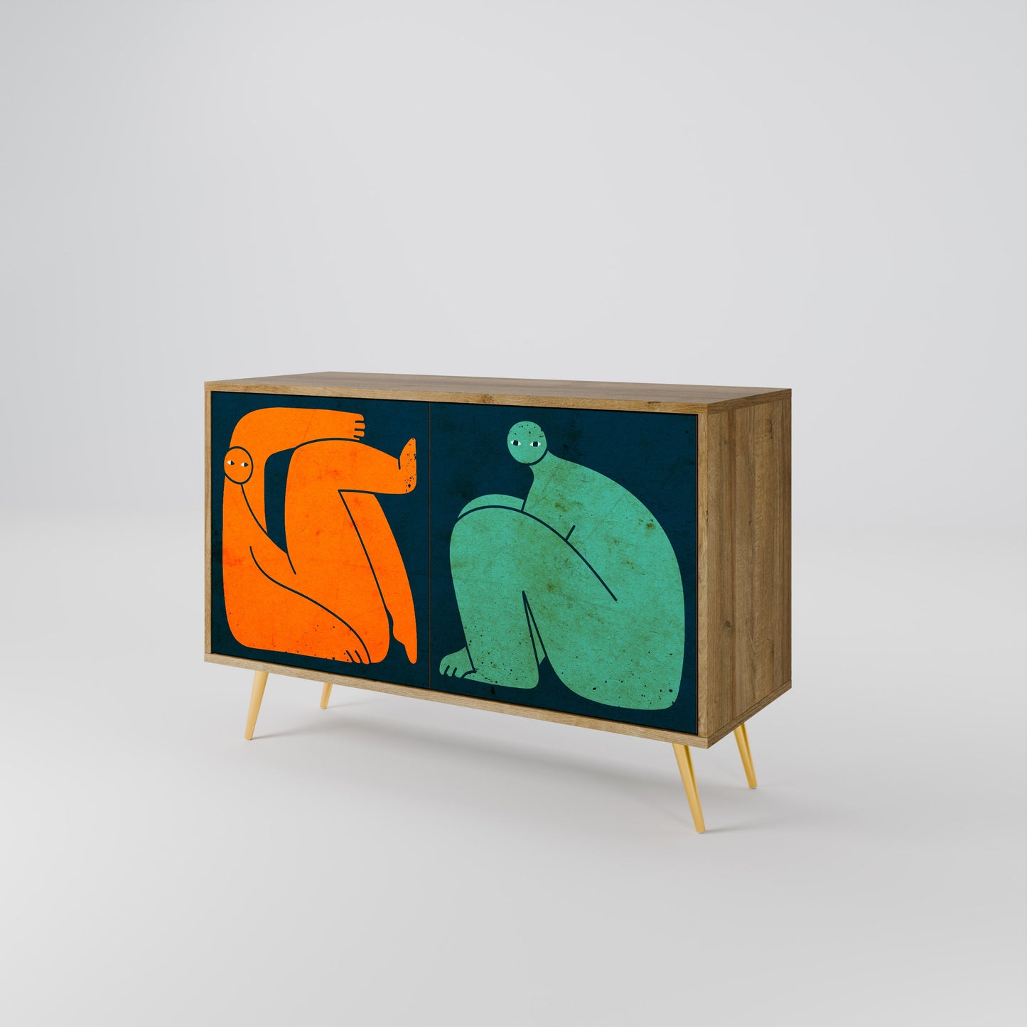 Credenza 2 ante INSIEME MA SEPARATAMENTE in effetto rovere