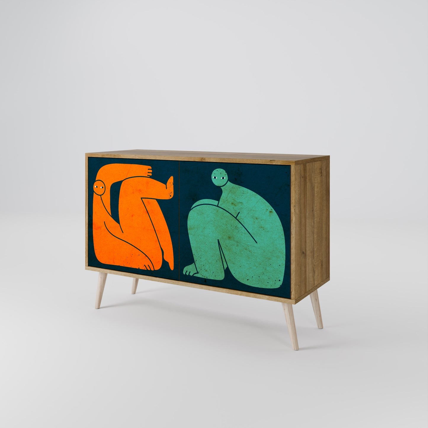 Credenza 2 ante INSIEME MA SEPARATAMENTE in effetto rovere