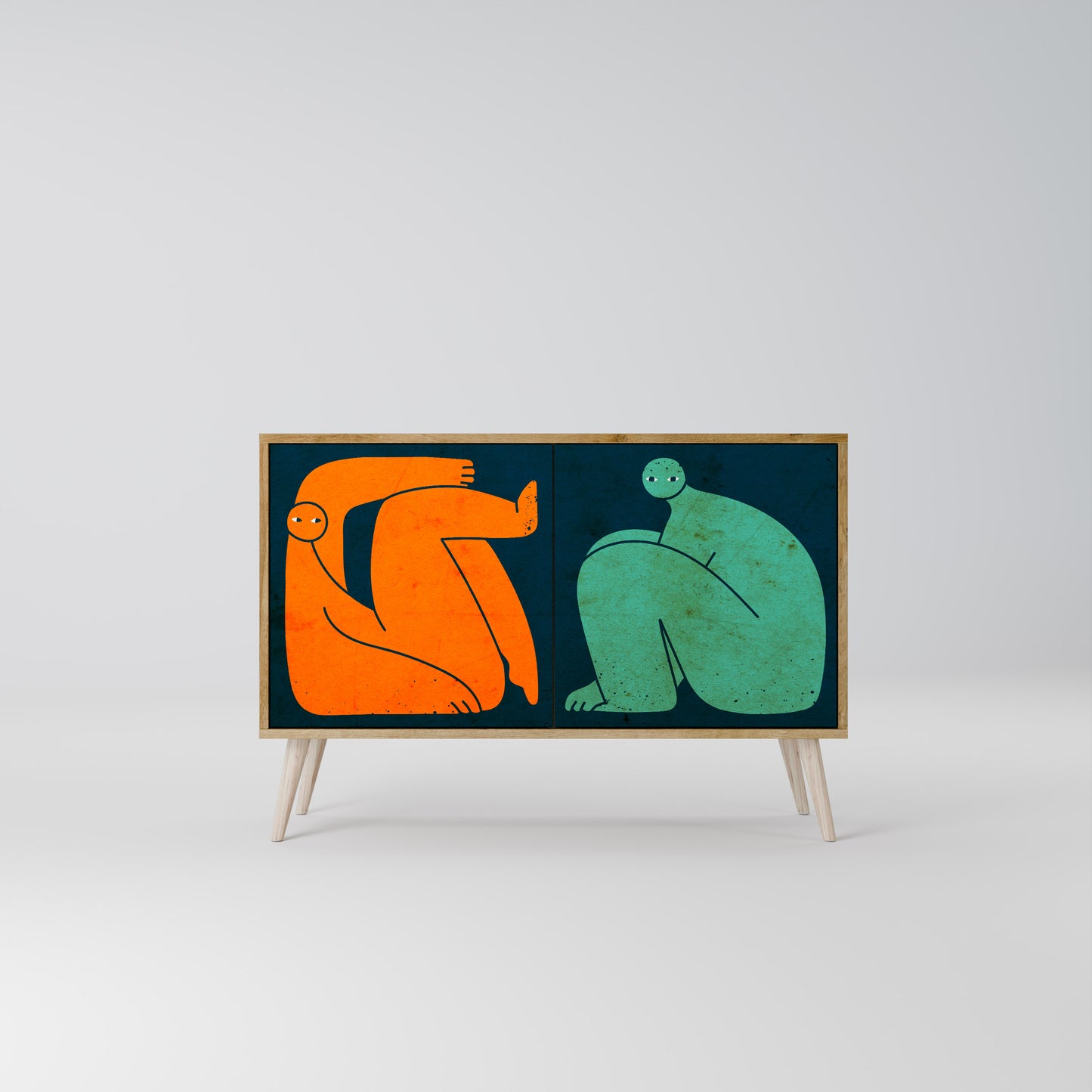 Credenza 2 ante INSIEME MA SEPARATAMENTE in effetto rovere