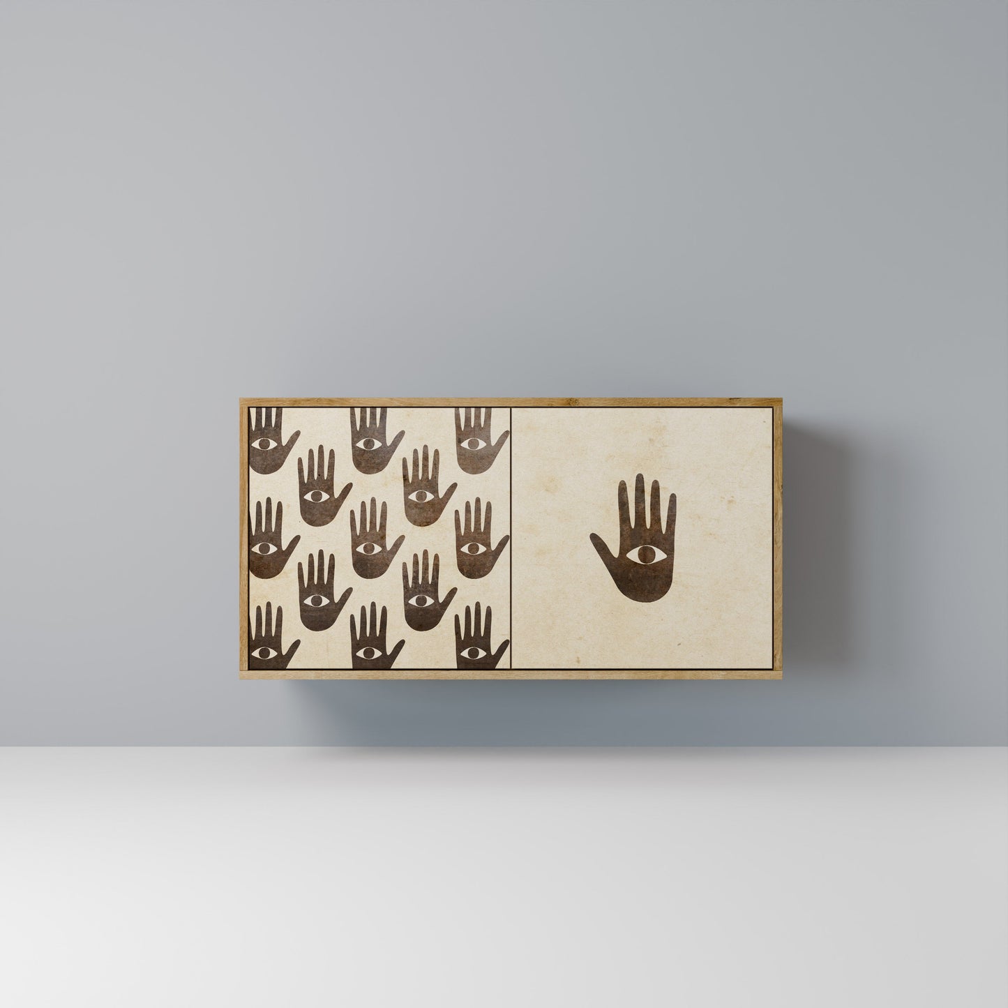 VEDI ALTRO Credenza a 2 ante effetto rovere
