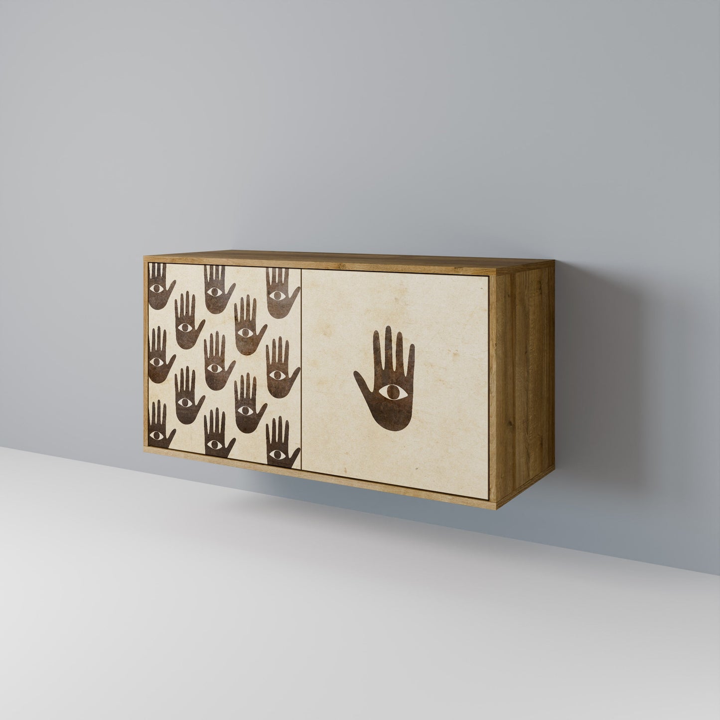 VEDI ALTRO Credenza a 2 ante effetto rovere