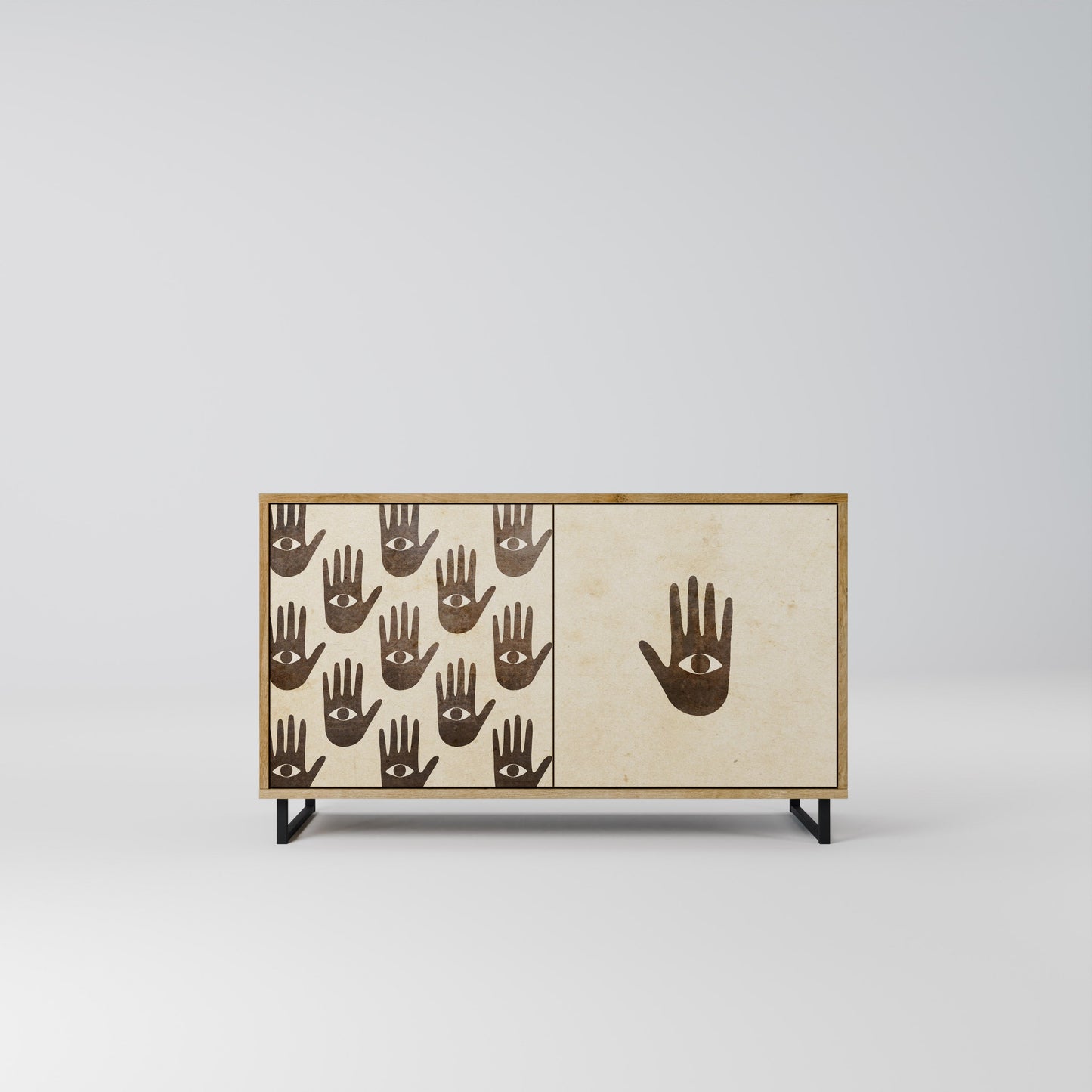 VEDI ALTRO Credenza a 2 ante effetto rovere