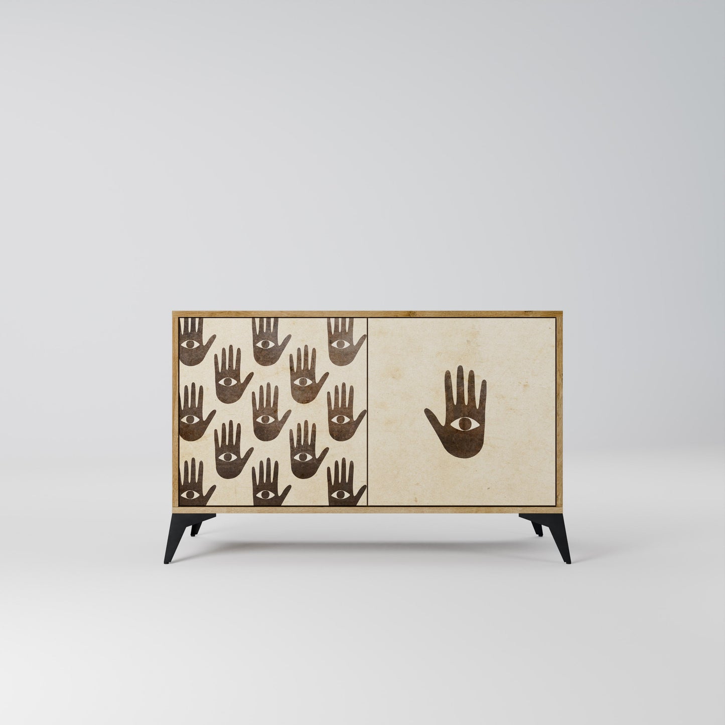 VEDI ALTRO Credenza a 2 ante effetto rovere
