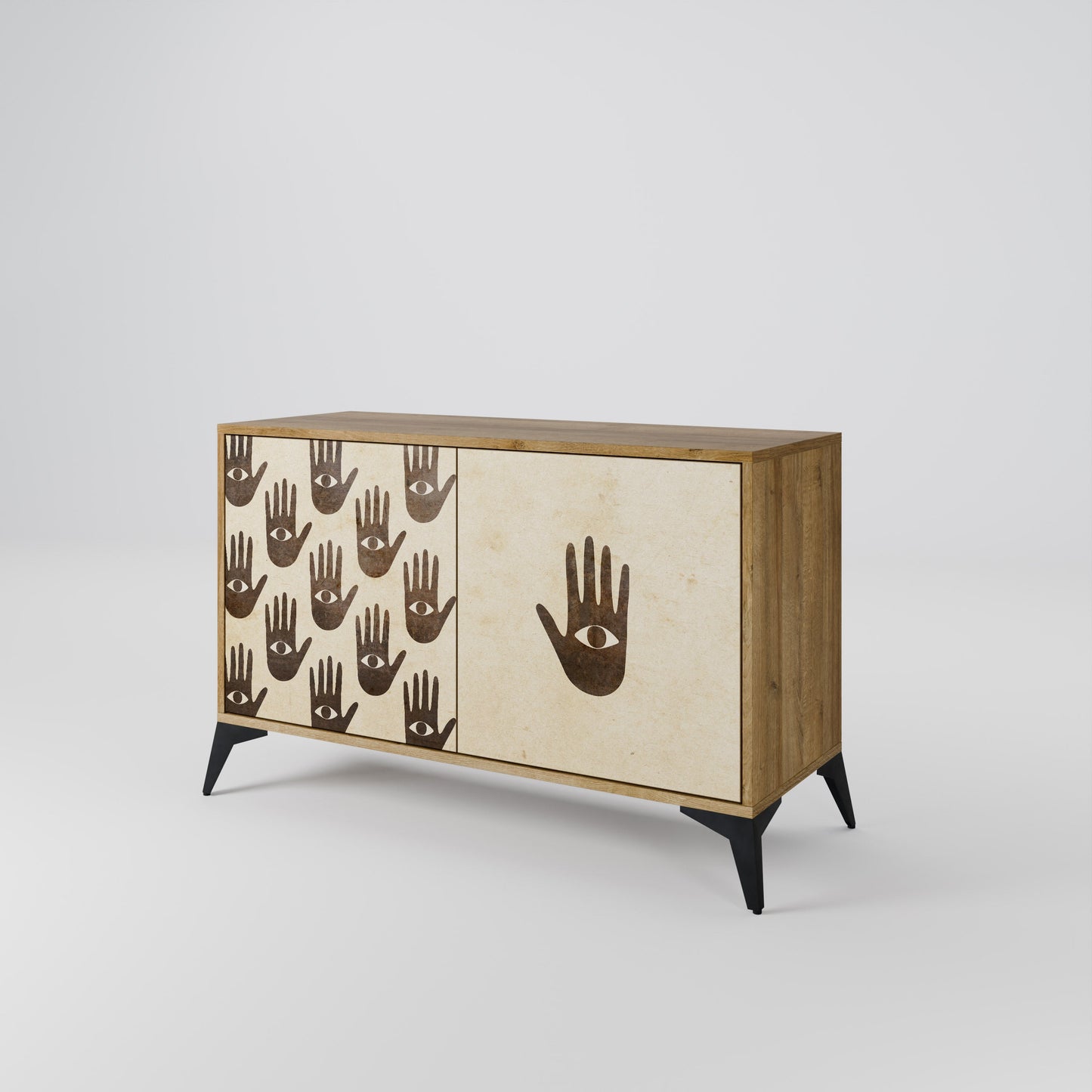 VEDI ALTRO Credenza a 2 ante effetto rovere