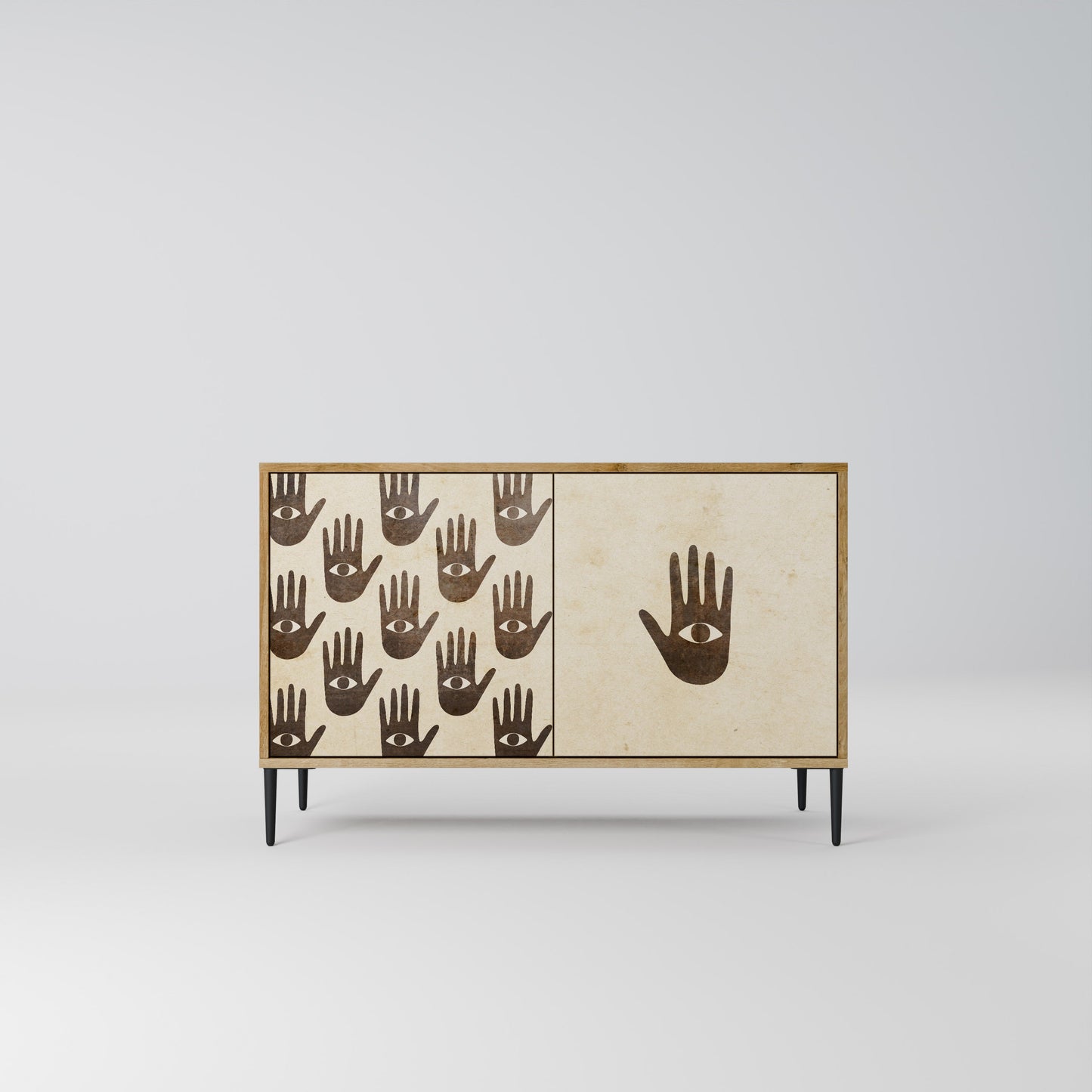 VEDI ALTRO Credenza a 2 ante effetto rovere