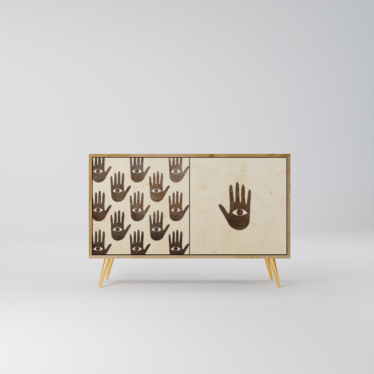VEDI ALTRO Credenza a 2 ante effetto rovere
