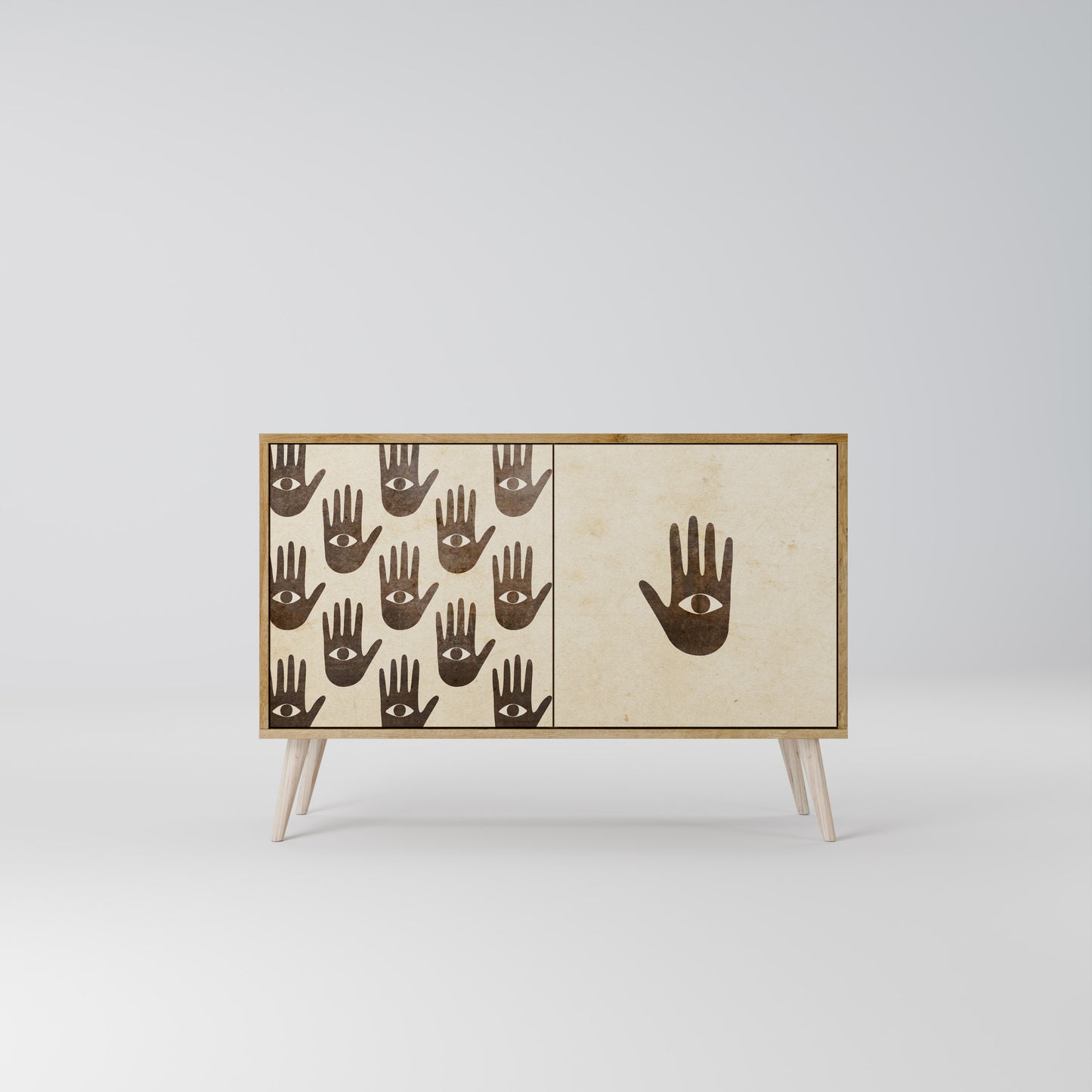 VEDI ALTRO Credenza a 2 ante effetto rovere