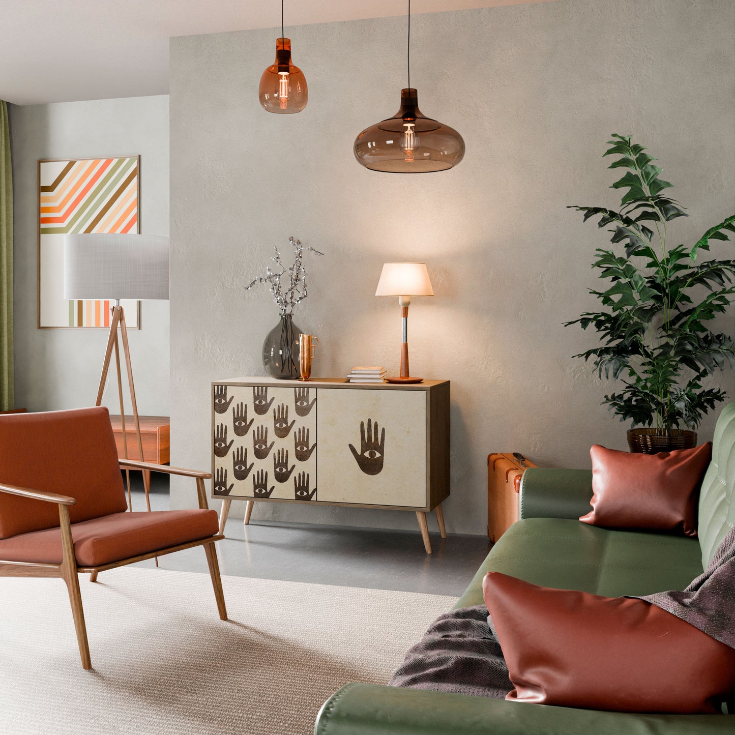 VEDI ALTRO Credenza a 2 ante effetto rovere