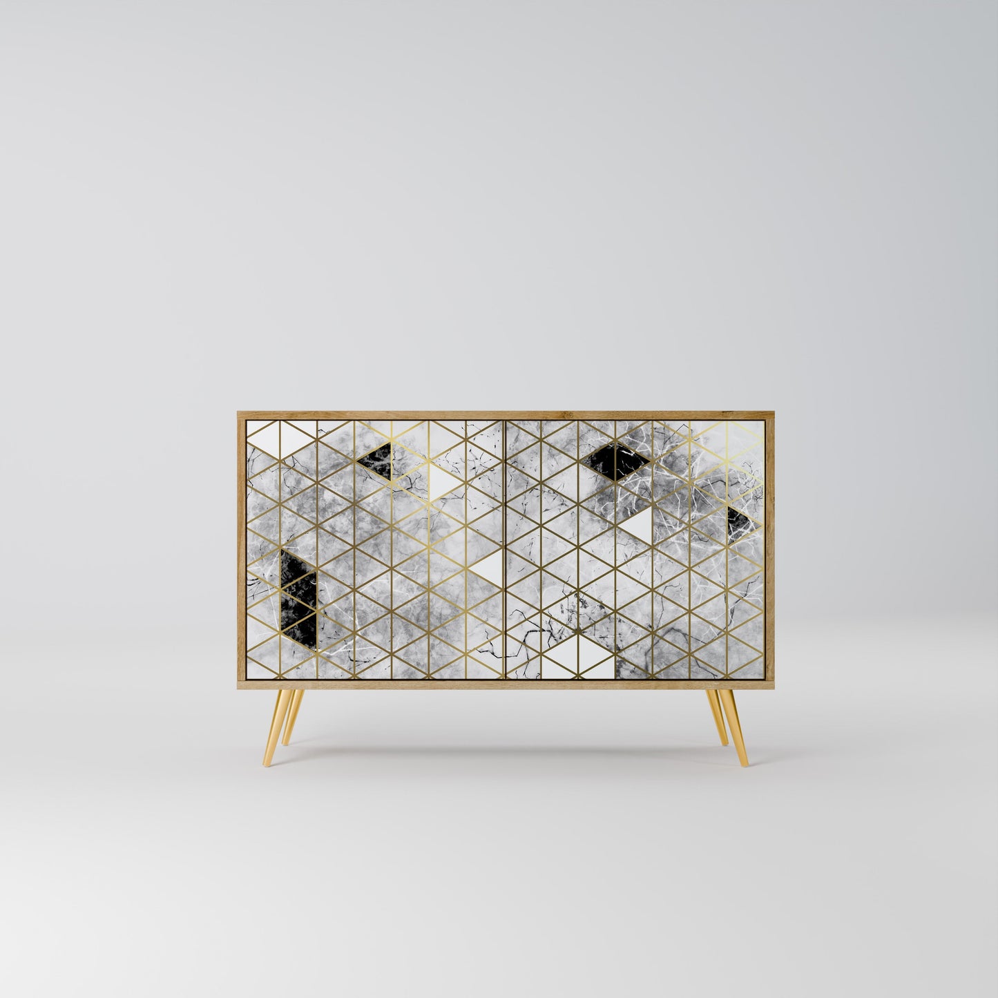 Credenza ASHEN ARIA a 2 ante in effetto rovere