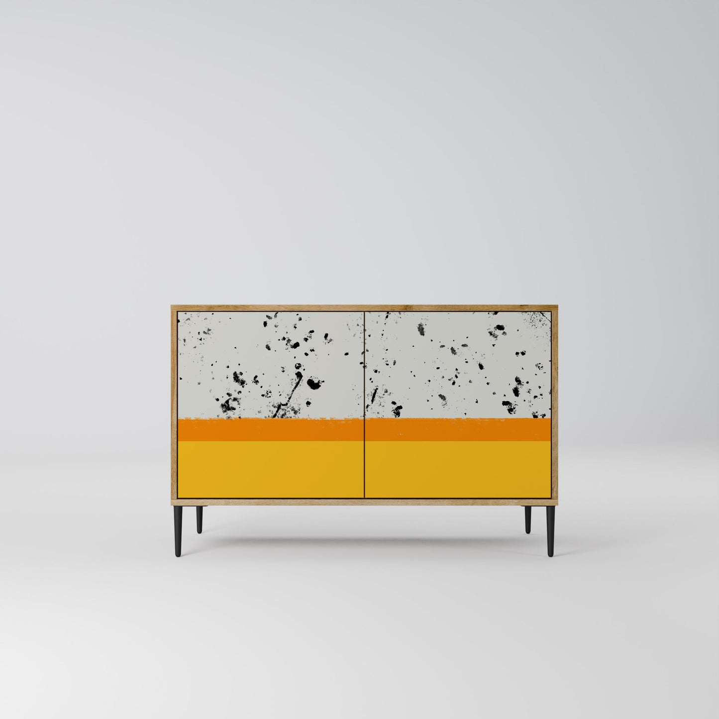 Credenza a 2 ante DYED BY ORANGE in effetto rovere