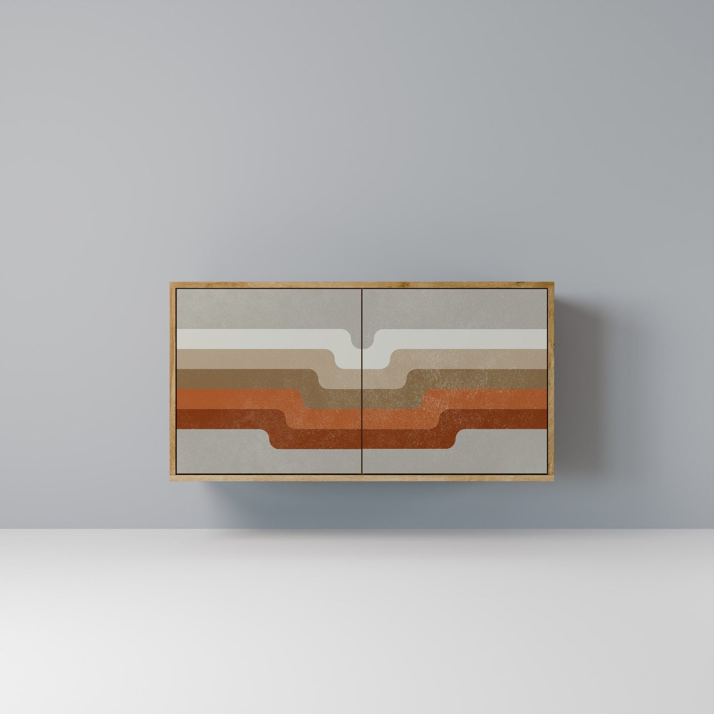 Credenza a 2 ante PECULIAR TRAIL in effetto rovere