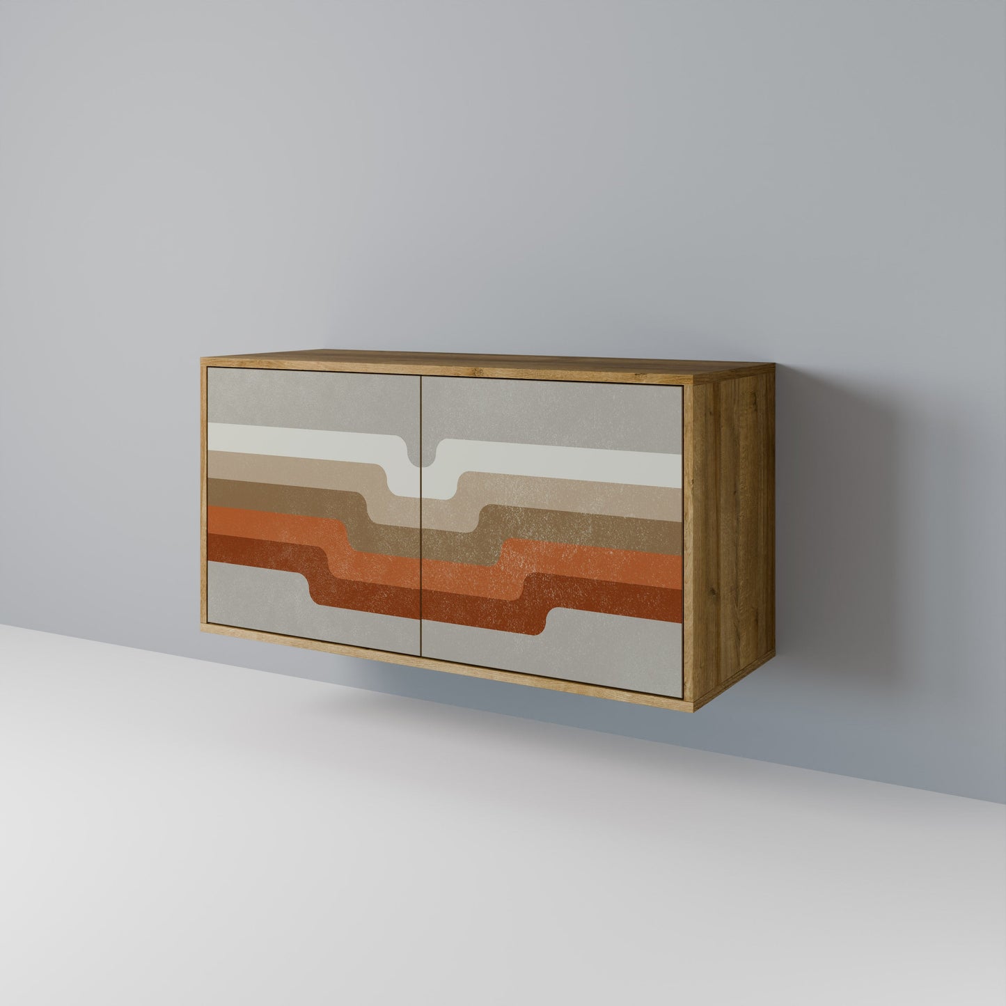 Credenza a 2 ante PECULIAR TRAIL in effetto rovere