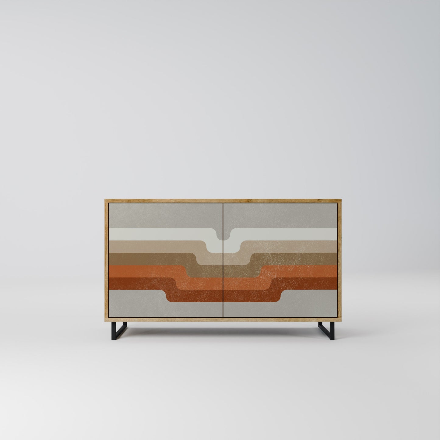 Credenza a 2 ante PECULIAR TRAIL in effetto rovere