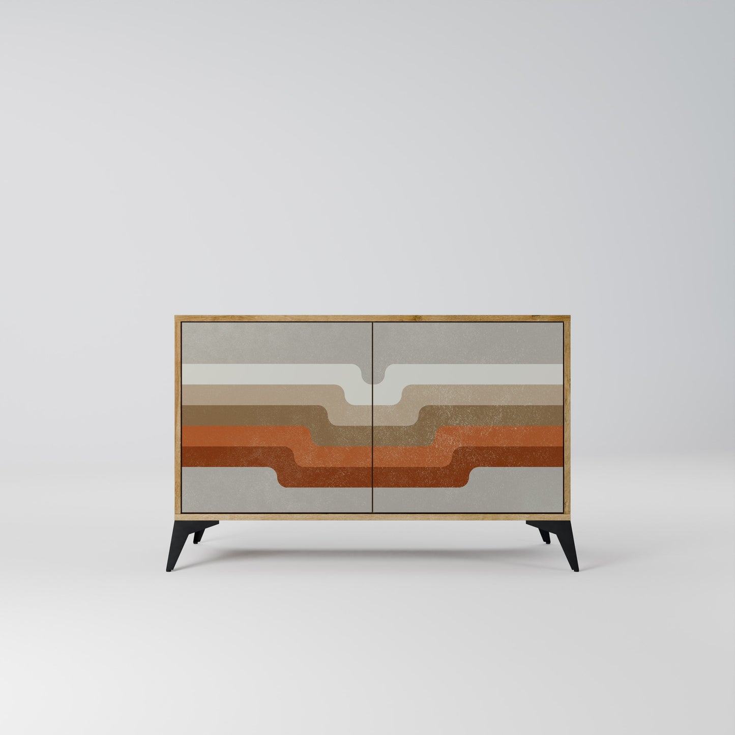 Credenza a 2 ante PECULIAR TRAIL in effetto rovere