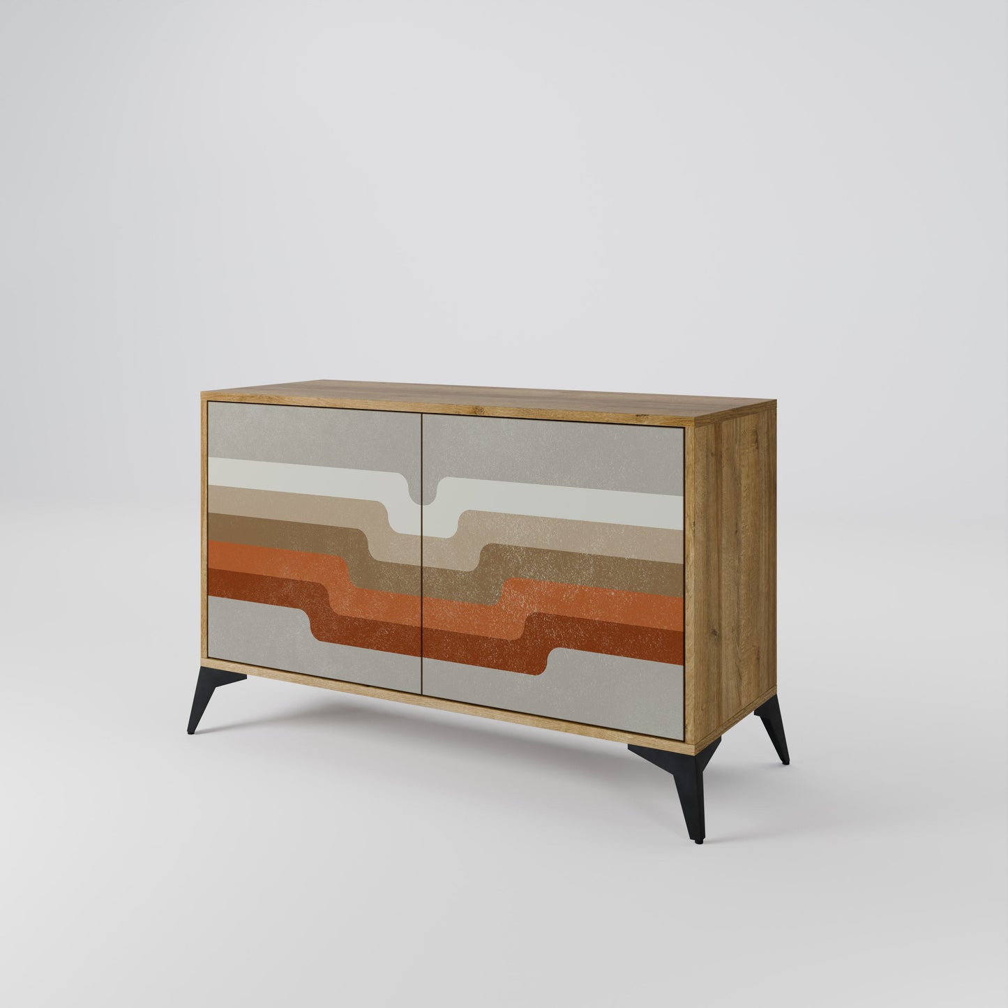 Credenza a 2 ante PECULIAR TRAIL in effetto rovere