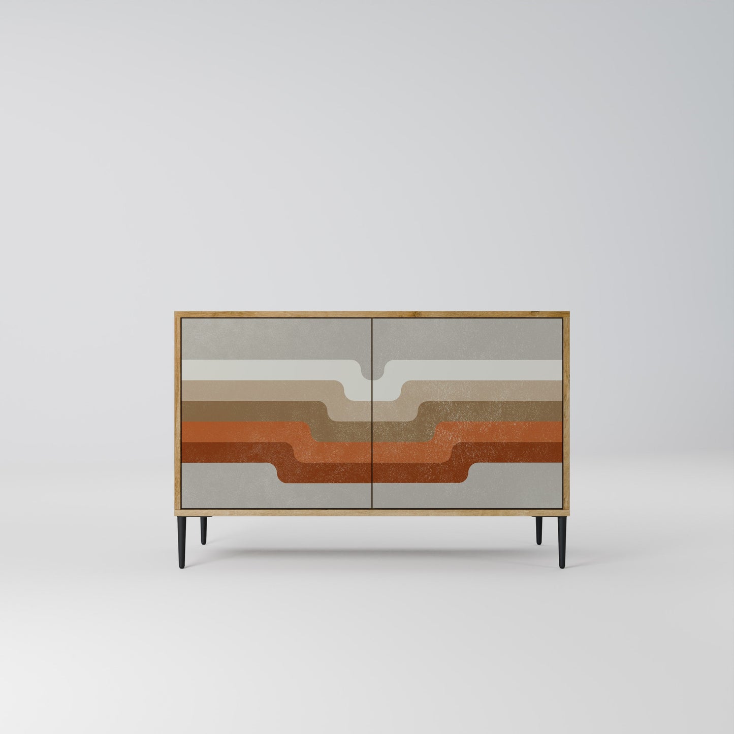 Credenza a 2 ante PECULIAR TRAIL in effetto rovere